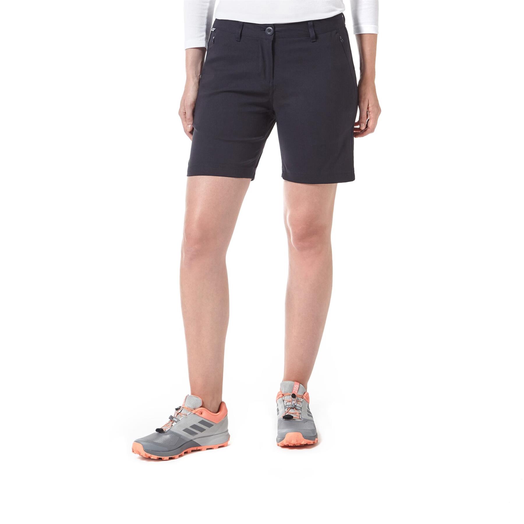 Craghoppers Womens Kiwi Pro III Stretch Active Zipped Pockets Shorts Camping