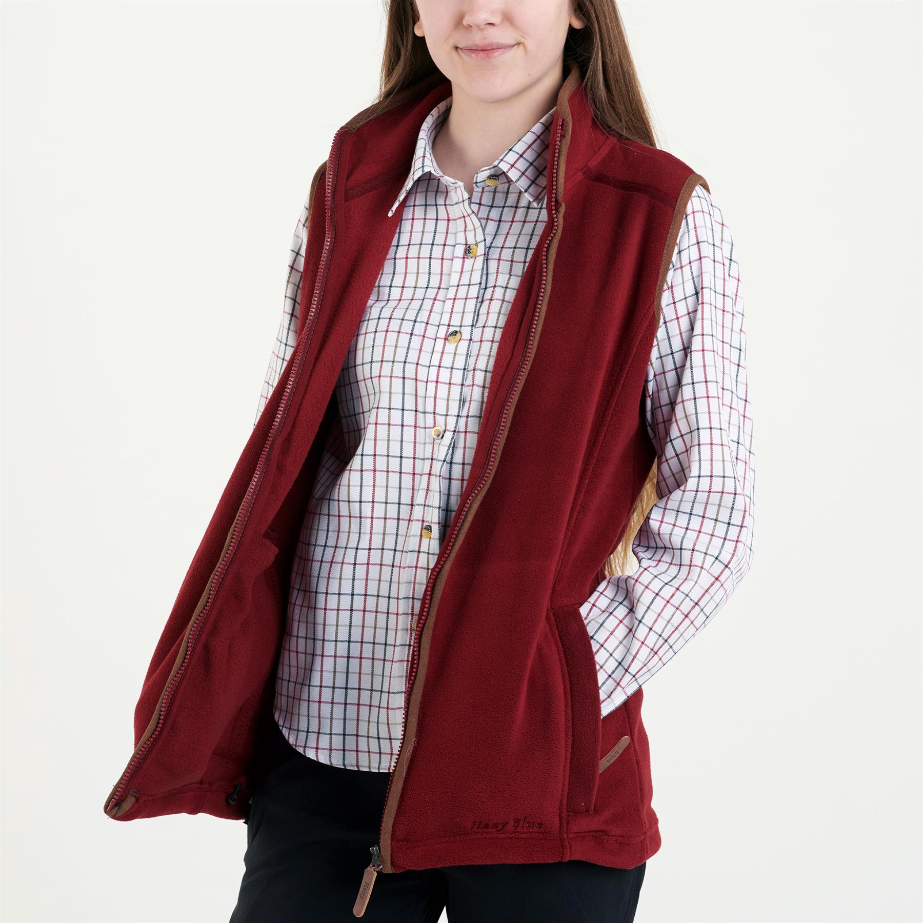 Hazy Blue Womens Ladies Sofia Full Zip Bodywarmer Gilet Fleece Waistcoat 8-20 - Picture 17 of 25
