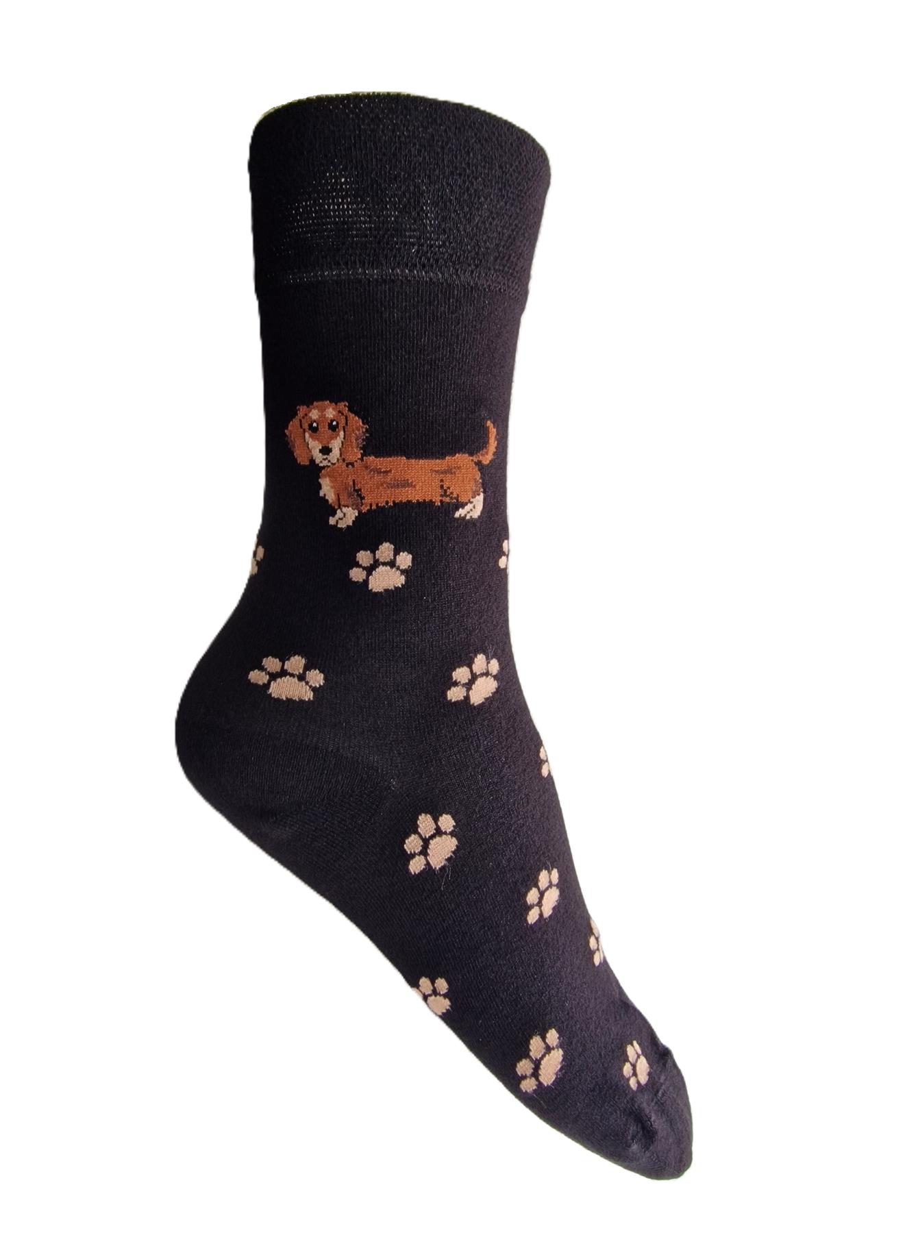 Ladies Dog Lover Novelty Socks Paw Print Bamboo Blend 4-8 - Picture 27 of 35