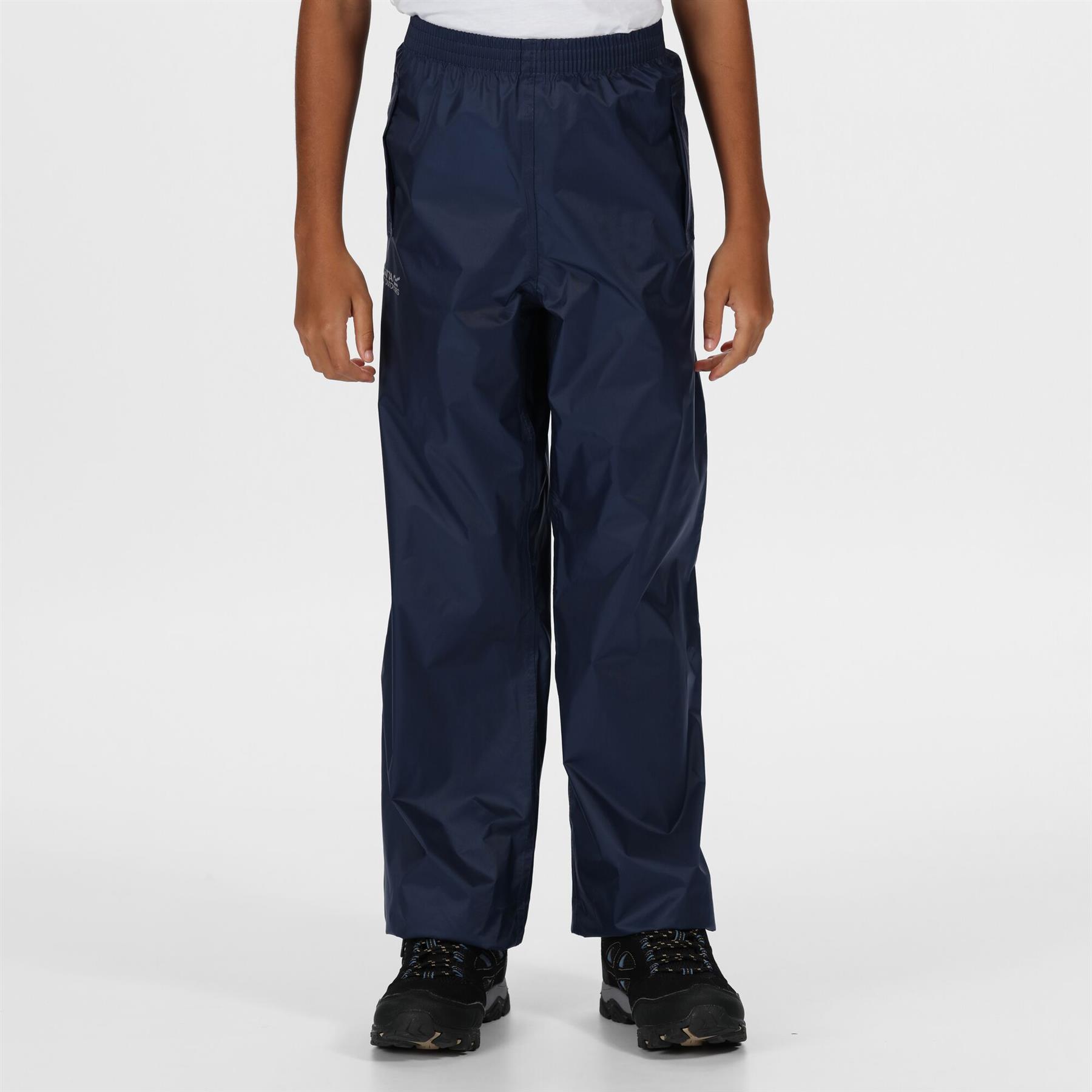 thumbnail interactive-video image 1 of Regatta Pack It Waterproof Over Trousers For Boys & Girls - School Junior Outdoor Gear 1 of 6