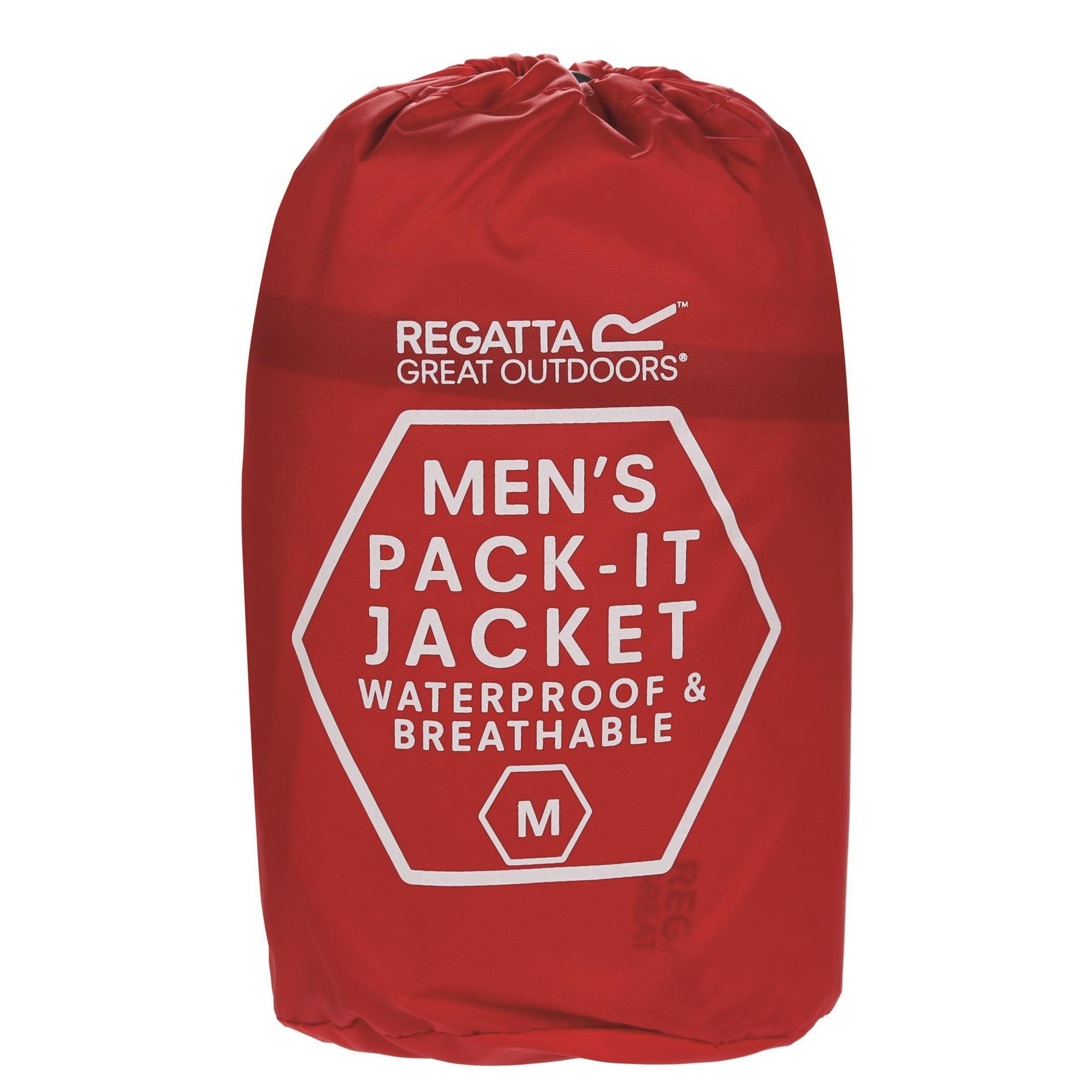 Regatta Mens Packit In a bag Packable Waterproof Jacket Outdoor Pack a