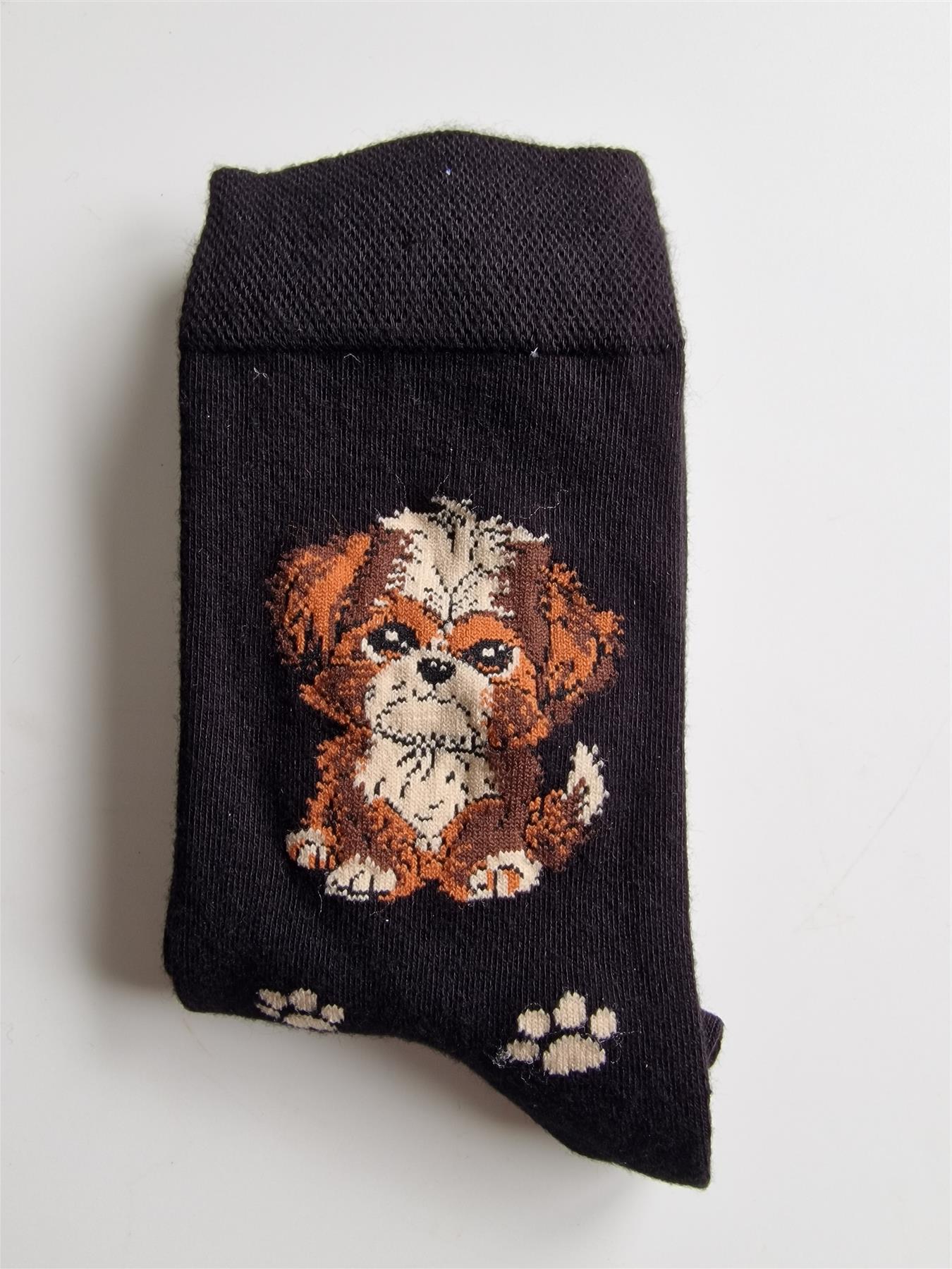 Ladies Dog Lover Novelty Socks Paw Print Bamboo Blend 4-8 - Picture 30 of 35