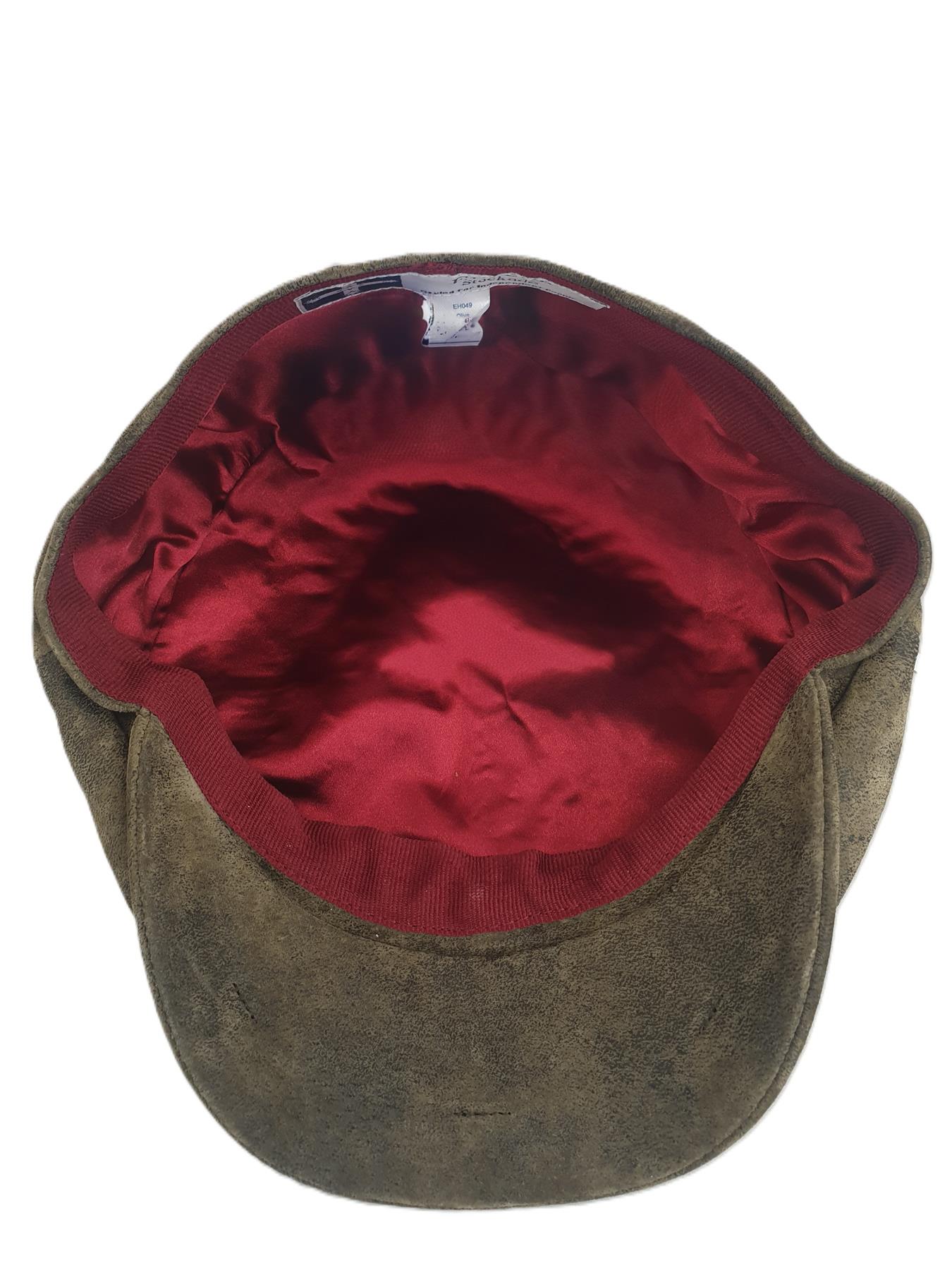 Original Eureka Stockade Herren 8-teilig Distressed Olivleder Bäckermütze Junge - Bild 4 von 7