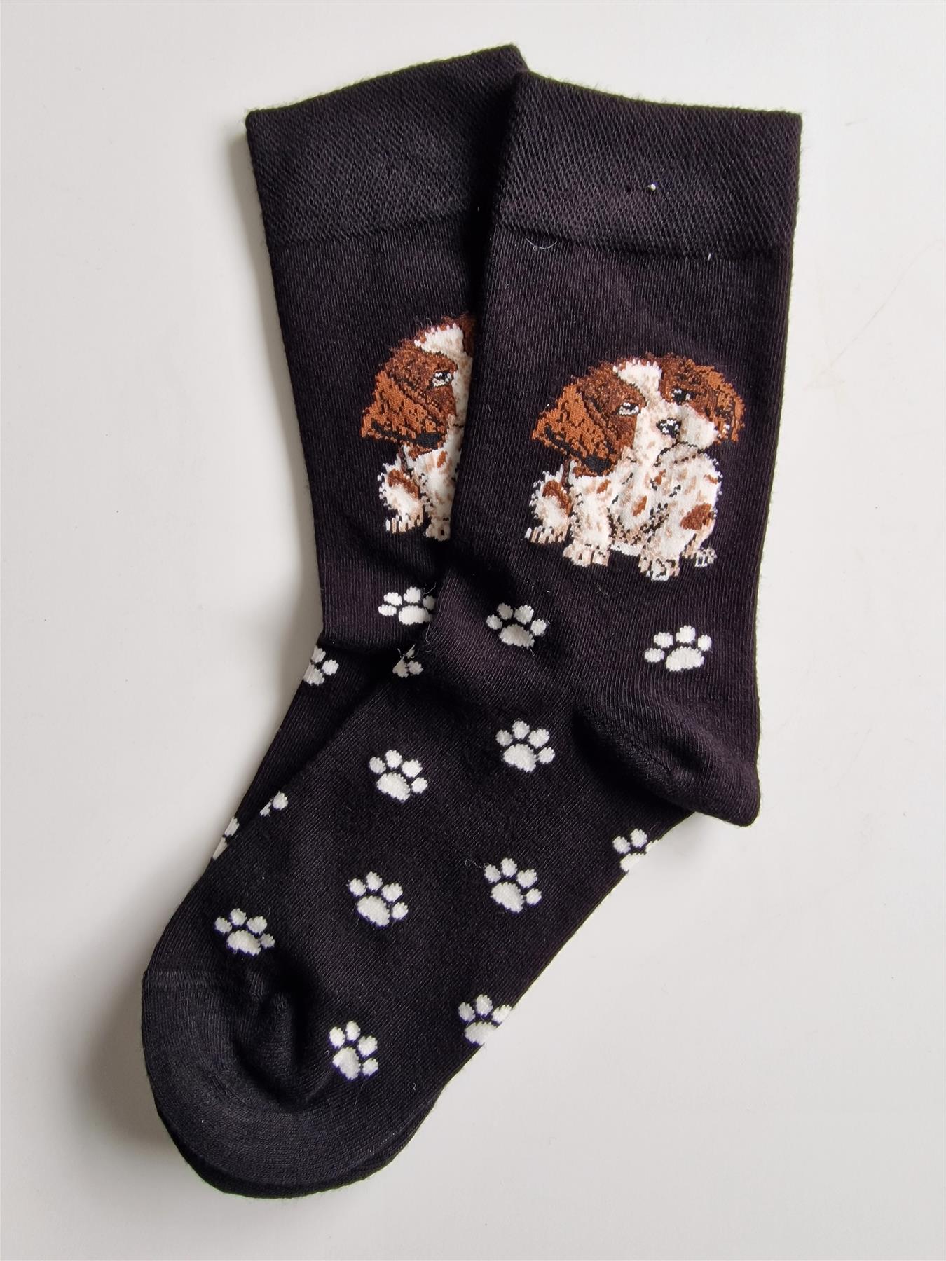 Ladies Dog Lover Novelty Socks Paw Print Bamboo Blend 4-8 - Picture 32 of 35