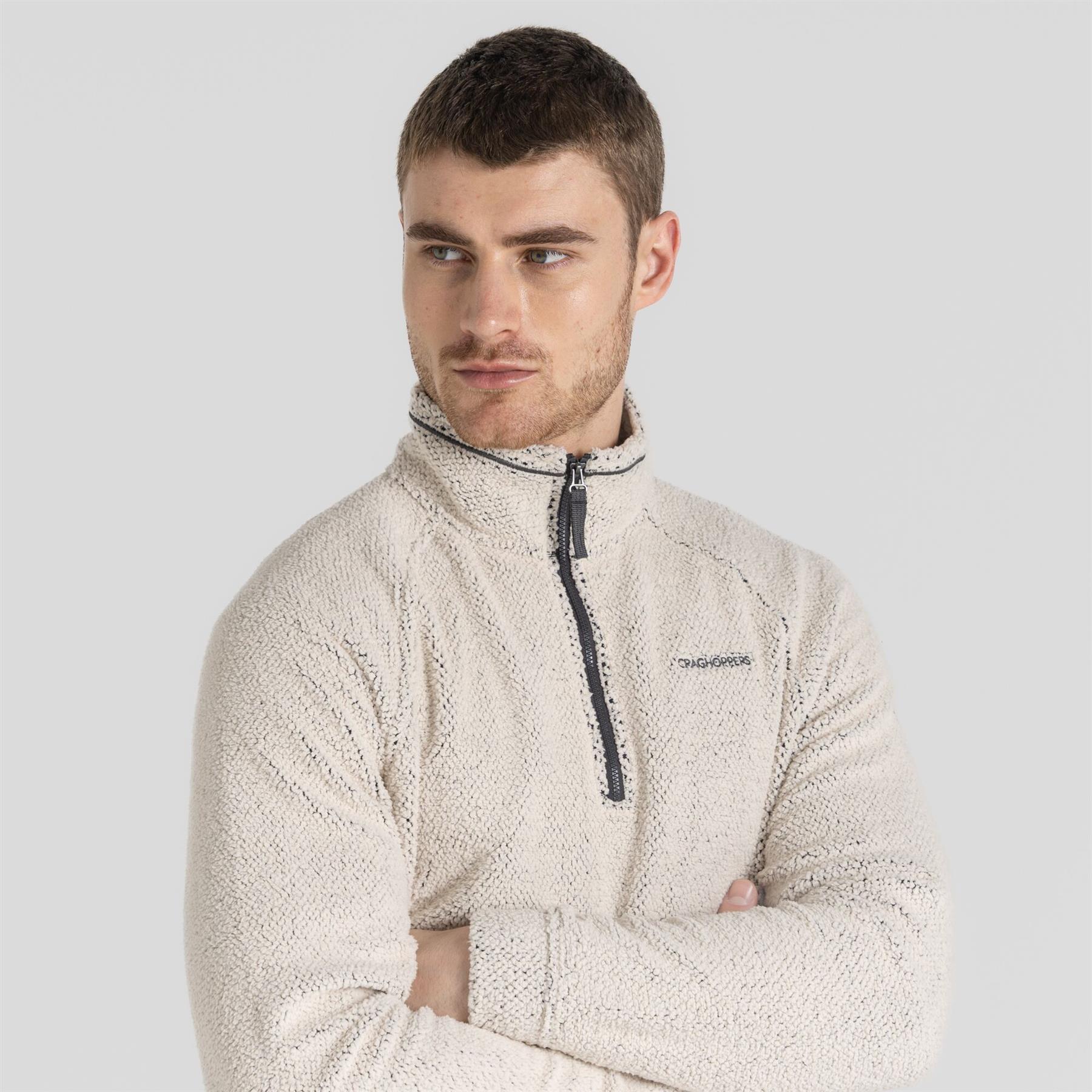 Craghoppers Mens Karlton Fleece Half Zip waffle Texture - Picture 13 of 15