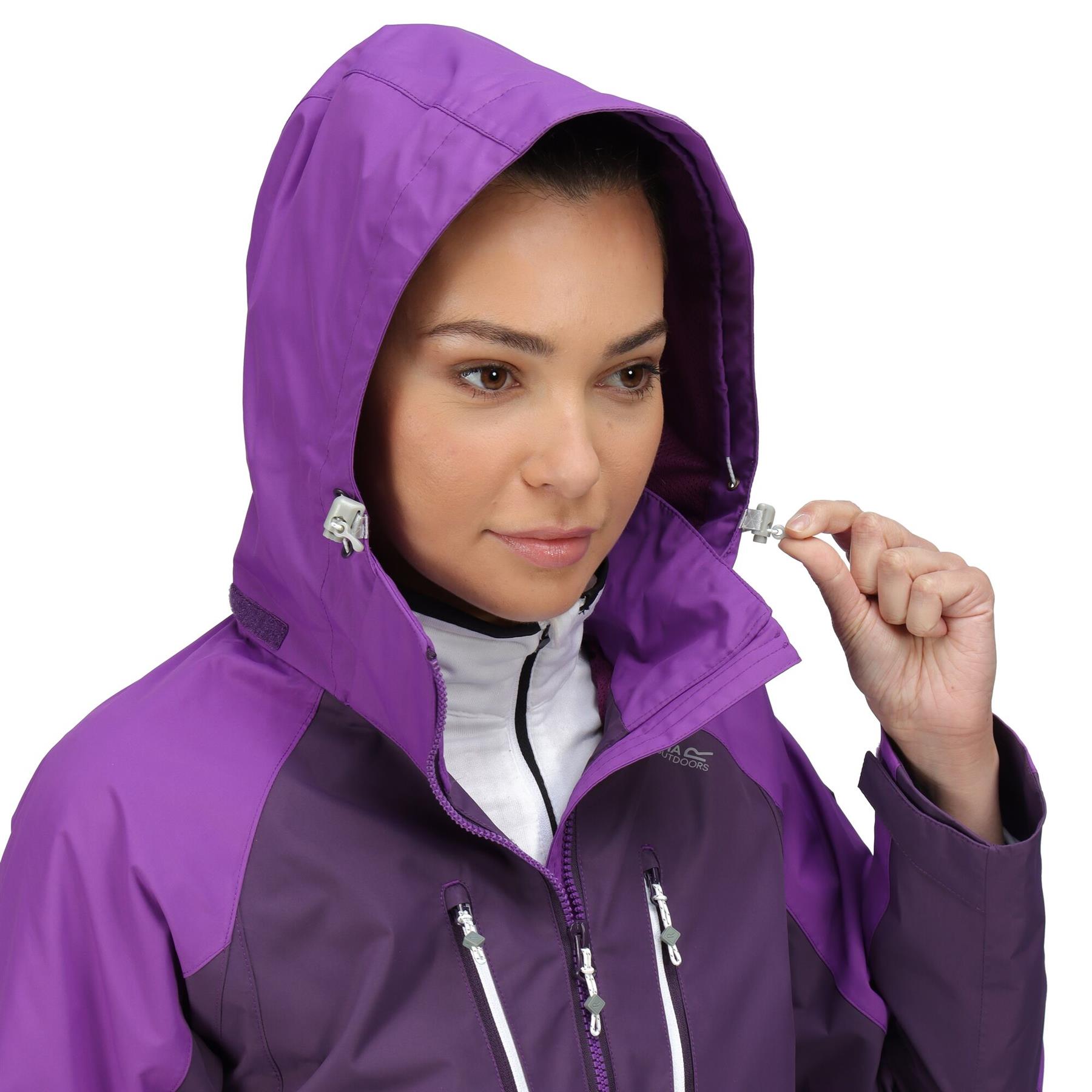 Regatta Womens Calderdale IV Hooded Waterproof Jacket Zipped Pockets - Picture 23 of 48