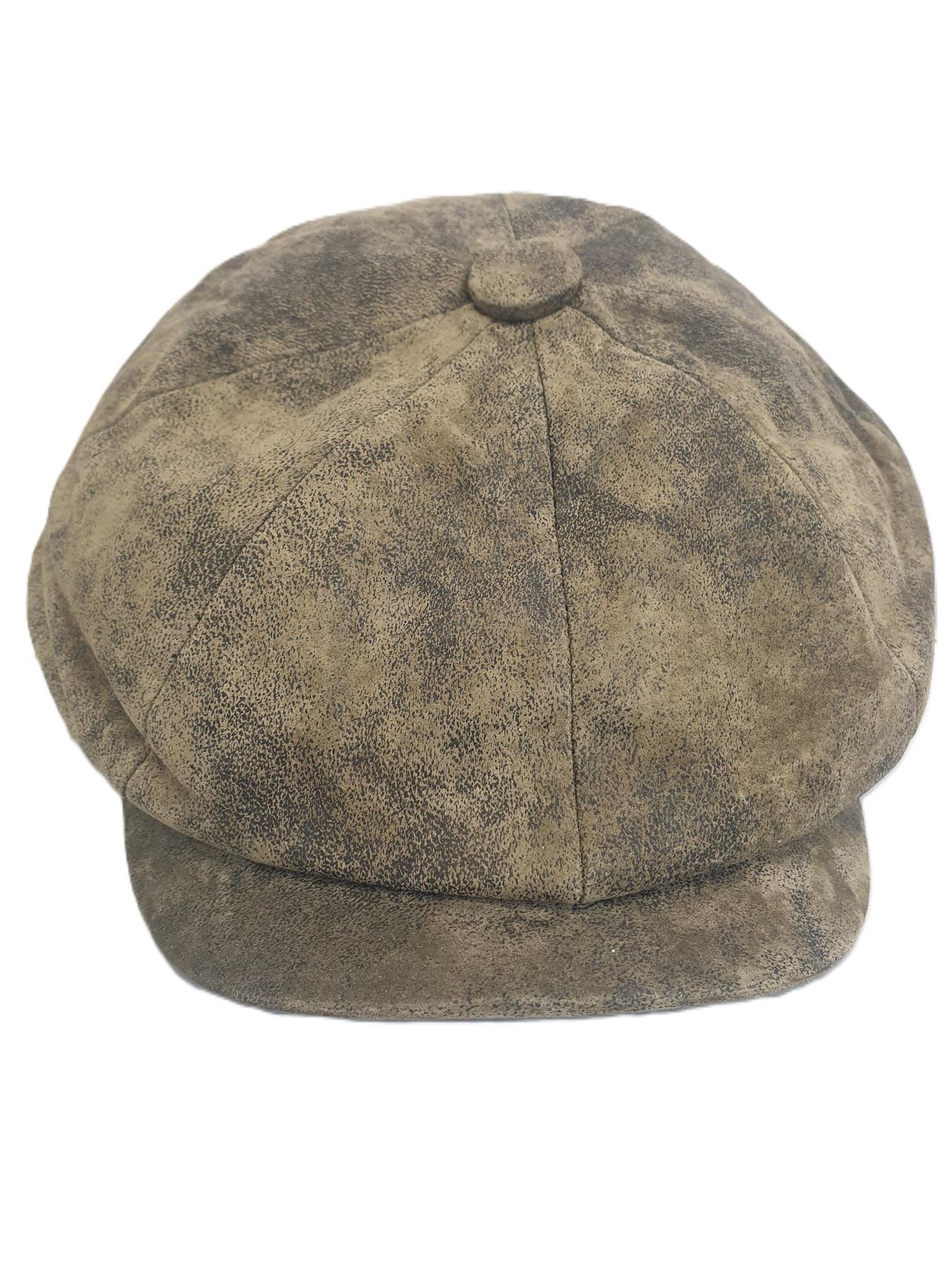 Original Eureka Stockade Herren 8-teilig Distressed Olivleder Bäckermütze Junge - Bild 2 von 7