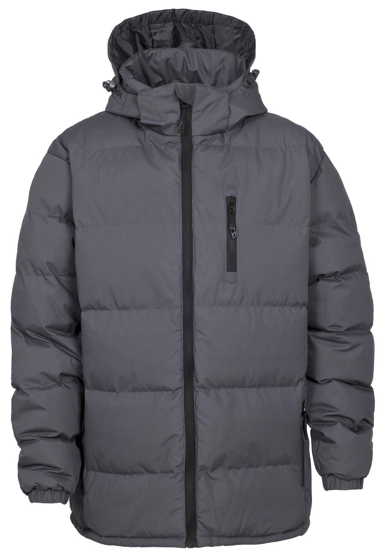 Chaqueta aislada acolchada con clip para hombre Trespass informal con cremallera abrigo con capucha - Imagen 10 de 19
