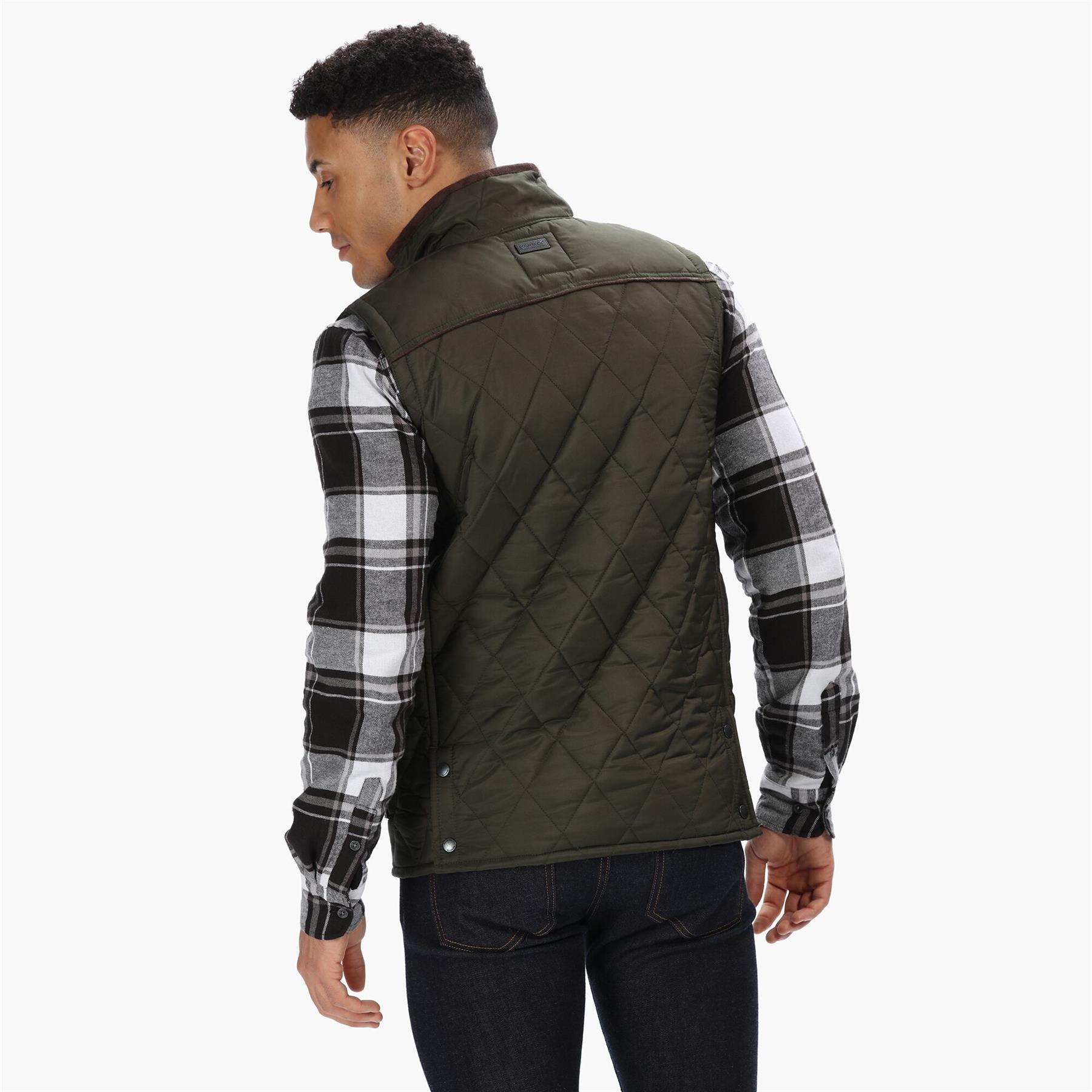 Regatta Mens Lander Bodywarmer Quilted Water Repellent Gilet Vest Green