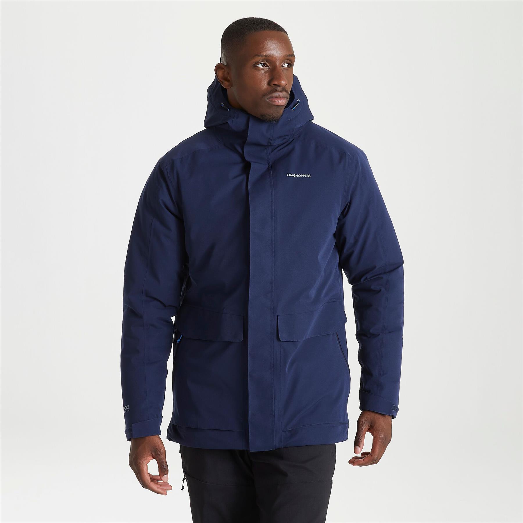 Craghoppers Mens Lorton Thermic Waterproof Breathable Stretch Hooded Jacket Coat - Picture 10 of 27