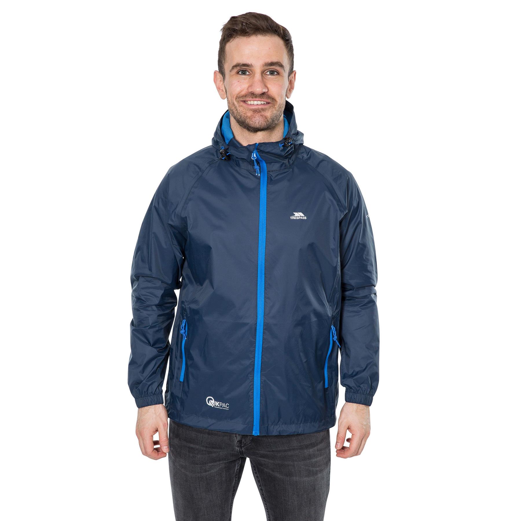 Trespass Qikpac X Waterproof Jacket - Packaway Rain Coat With Hood For Men & Women