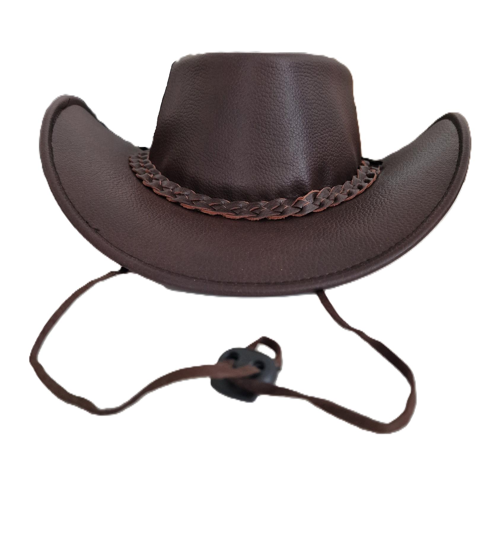 Hazy Blue Gabba Unisex Faux leather Australian Western Cowboy - Picture 7 of 8