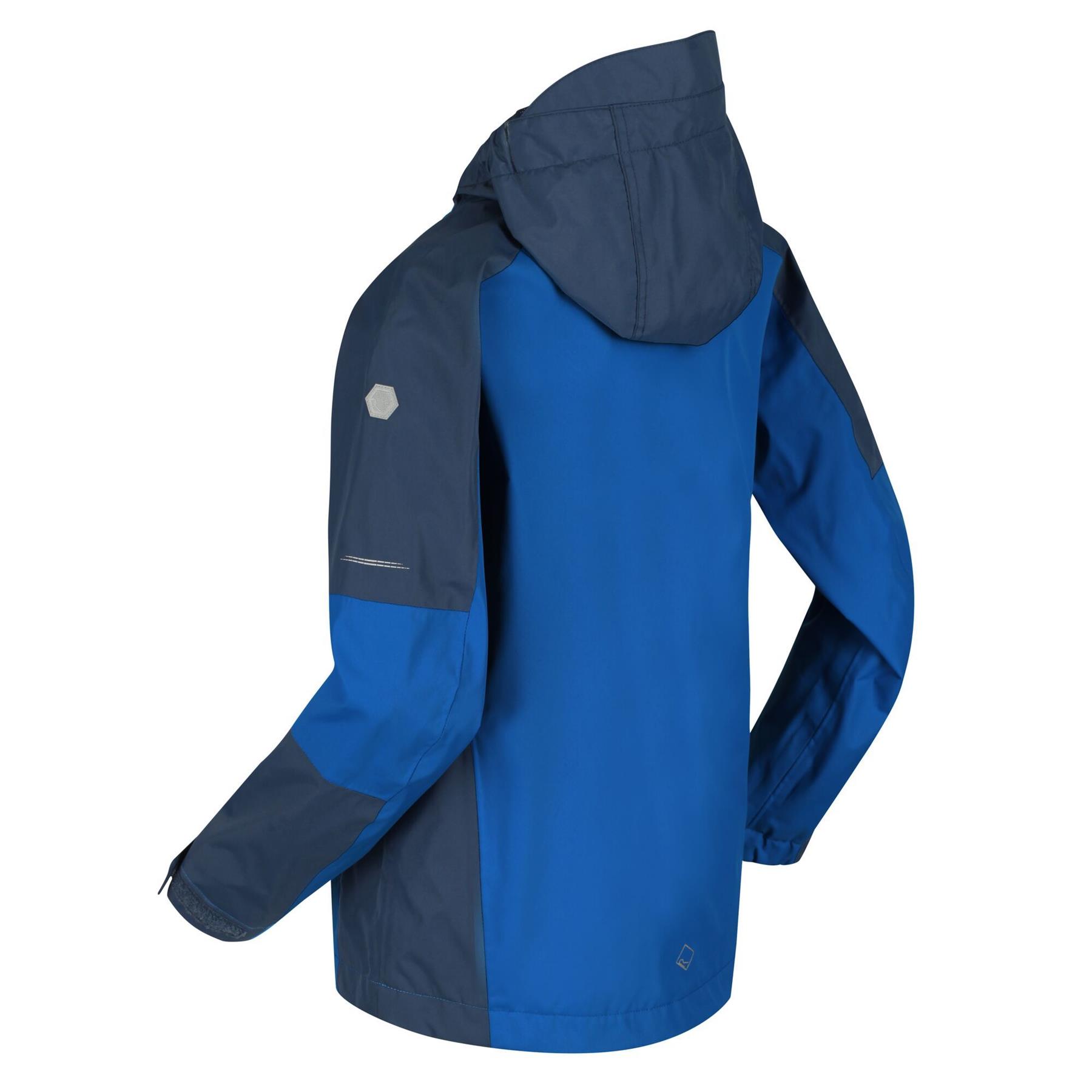 Giacca da taschino Regatta Bambini Calderdale II Impermeabile con Cappuccio Cerniera Cappotto Ragazzo Ragazze - Foto 4 di 19