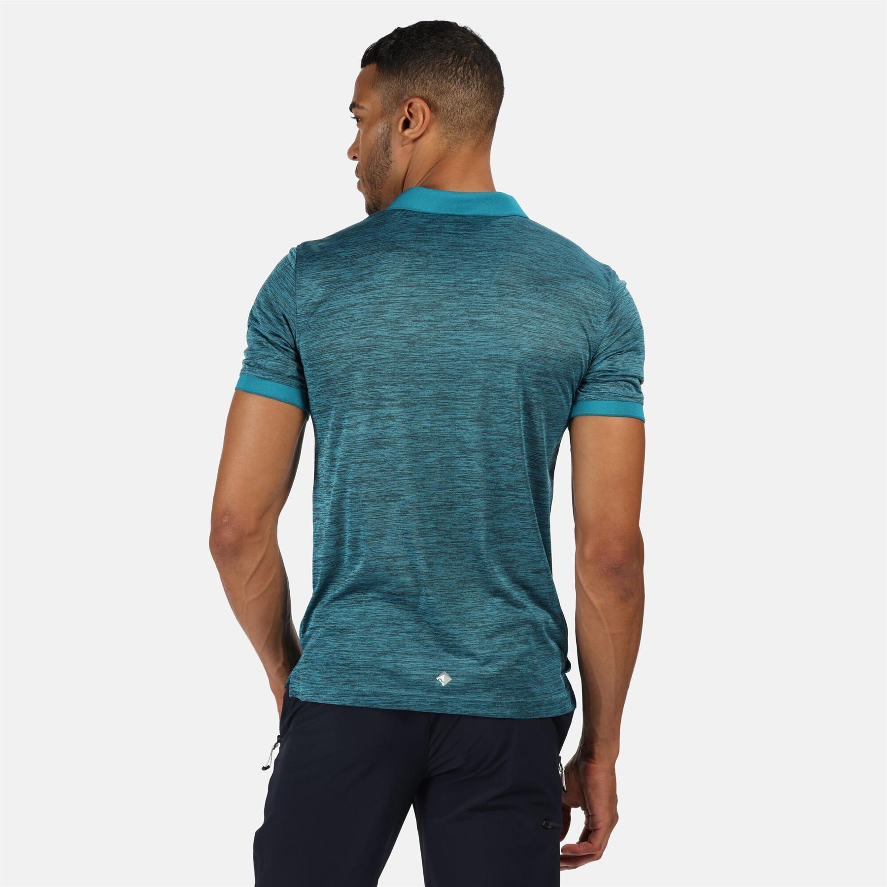 Regatta Mens Remex II Jersey Polo Shirt Wicking Quick Dry T shirt Gym
