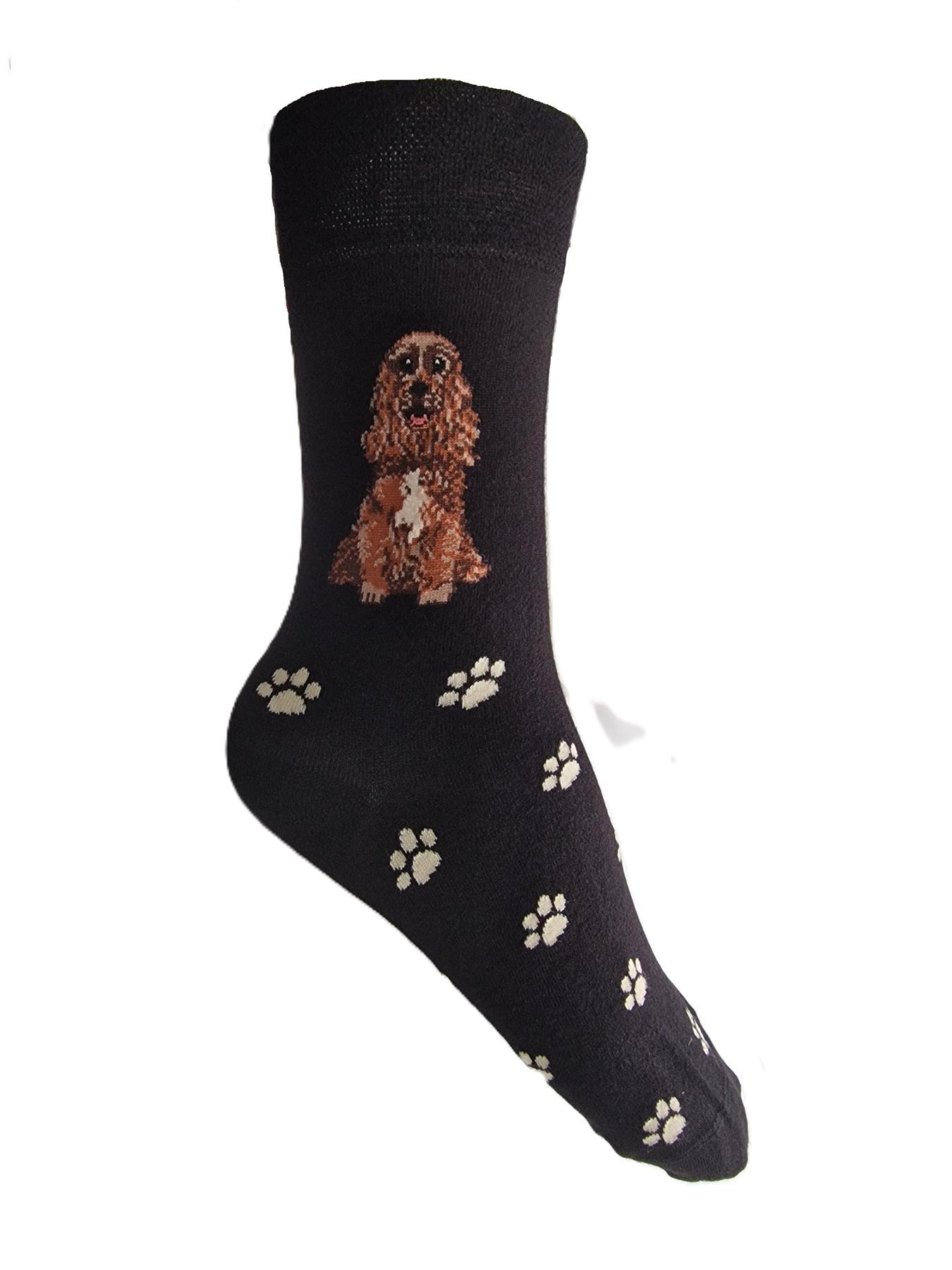 Ladies Dog Lover Novelty Socks Paw Print Bamboo Blend 4-8 - Picture 14 of 35