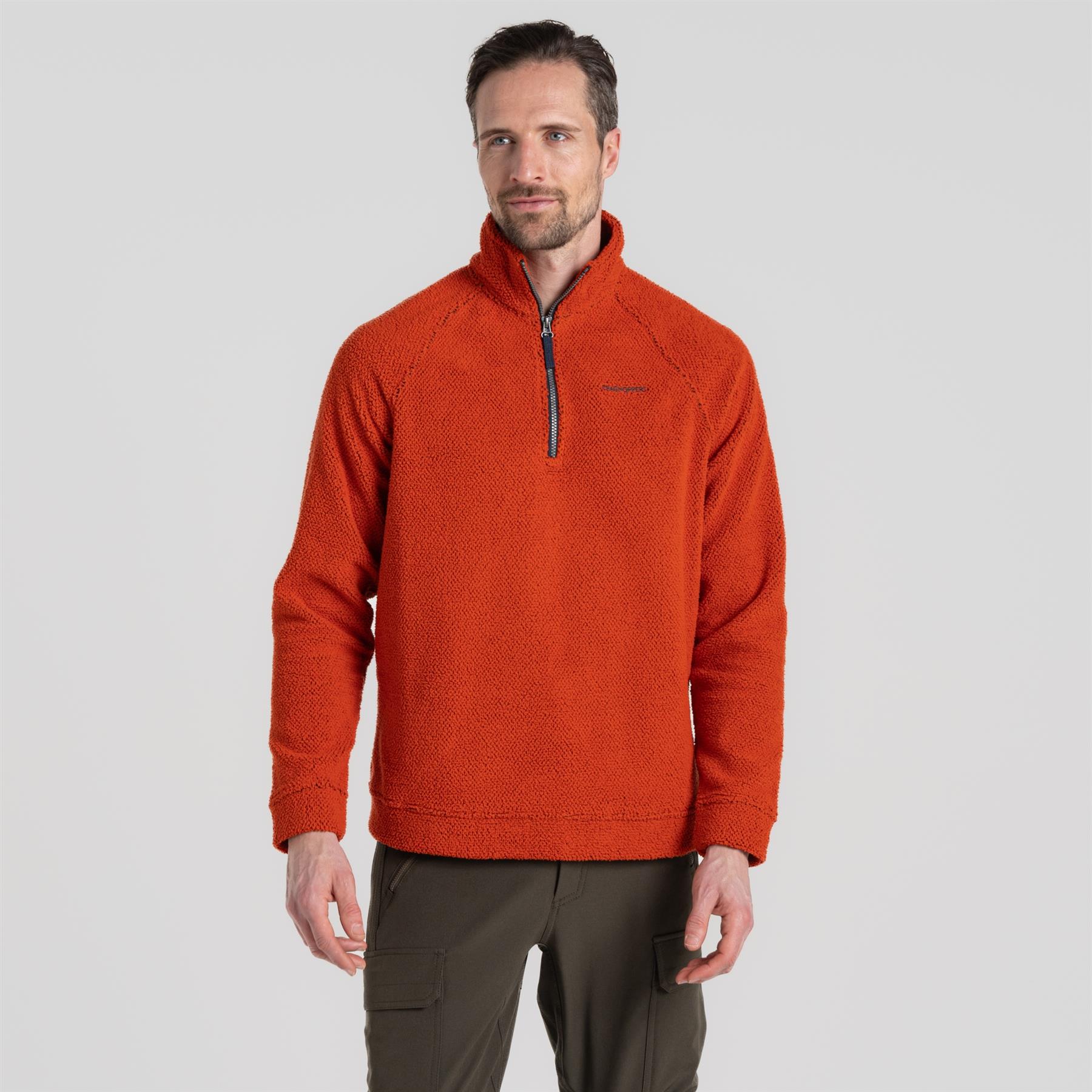 Craghoppers Mens Karlton Fleece Half Zip waffle Texture - Picture 2 of 15