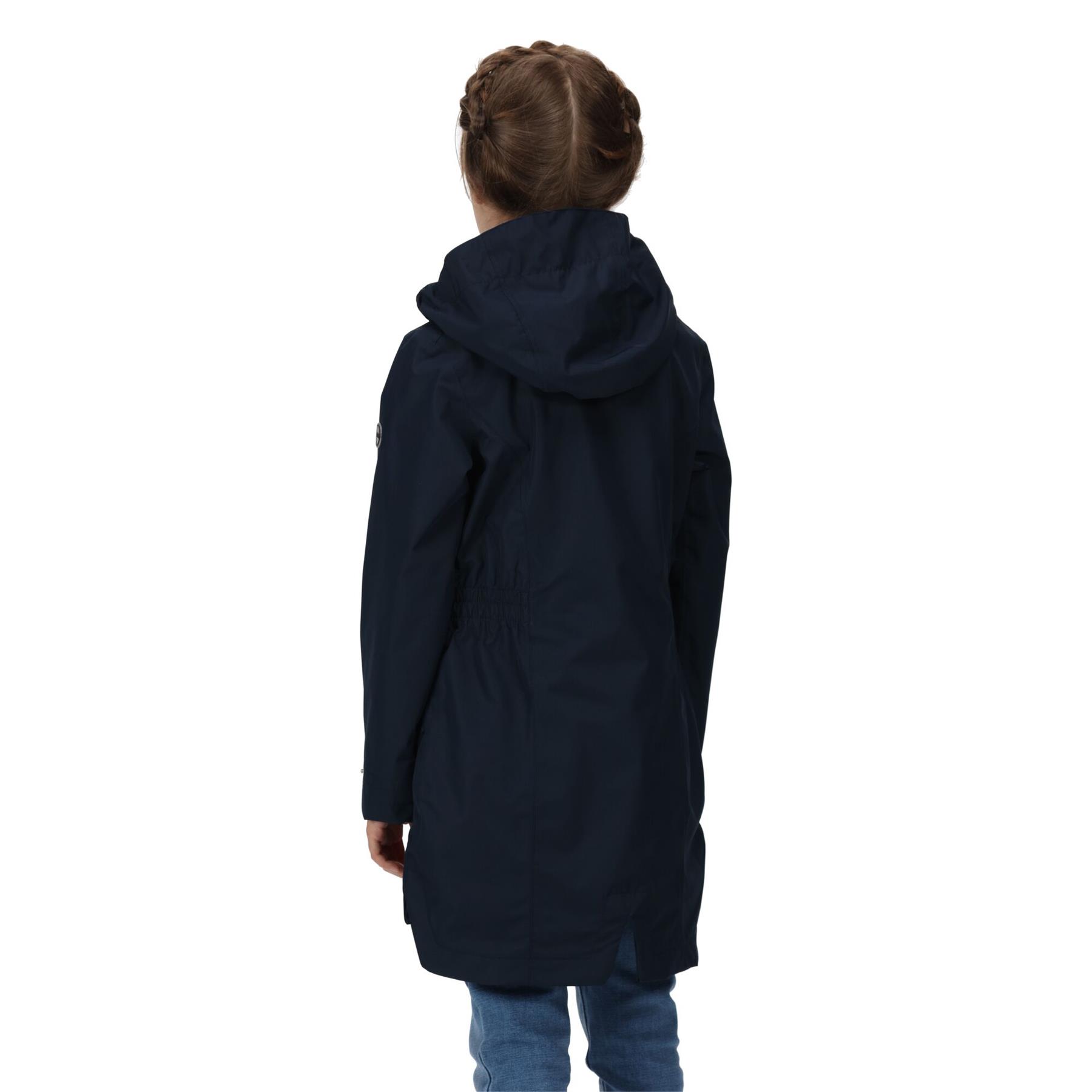 Regatta Girls Talei Waterproof Breathable Jacket Long Hooded - Picture 3 of 7