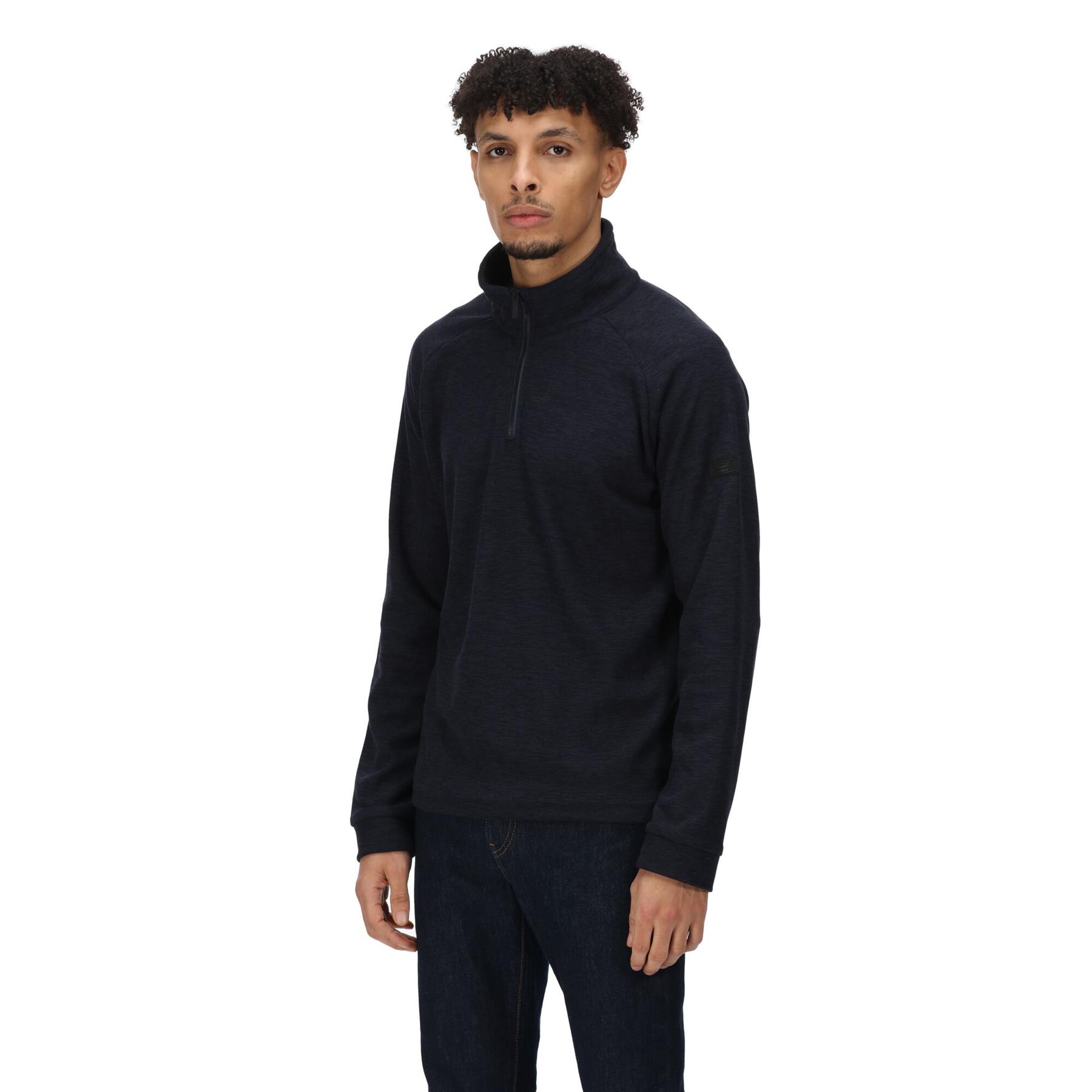 Regatta Mens Eithan Half Zip Fleece Top Walking Hiking Navy or Grey