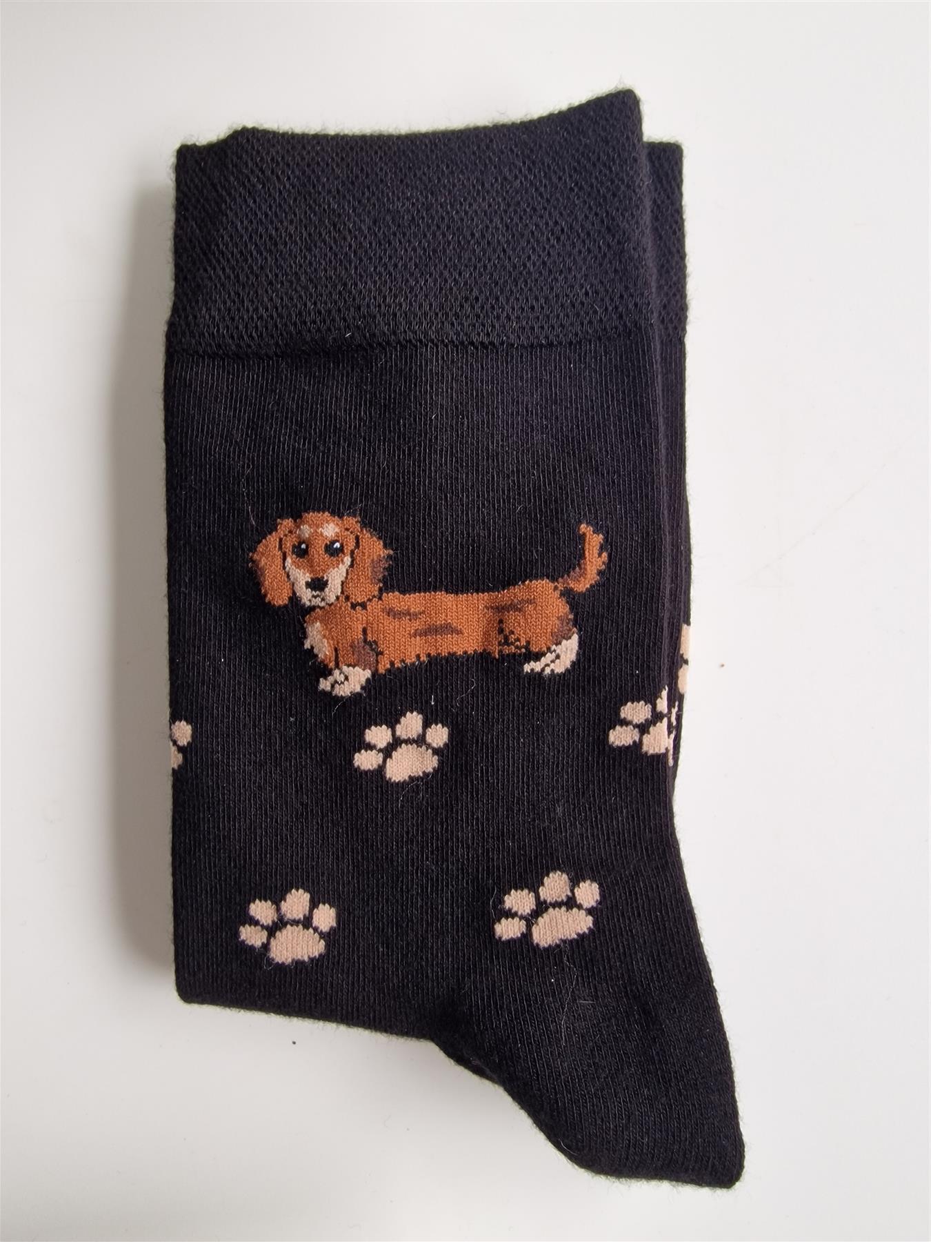 Ladies Dog Lover Novelty Socks Paw Print Bamboo Blend 4-8 - Picture 28 of 35