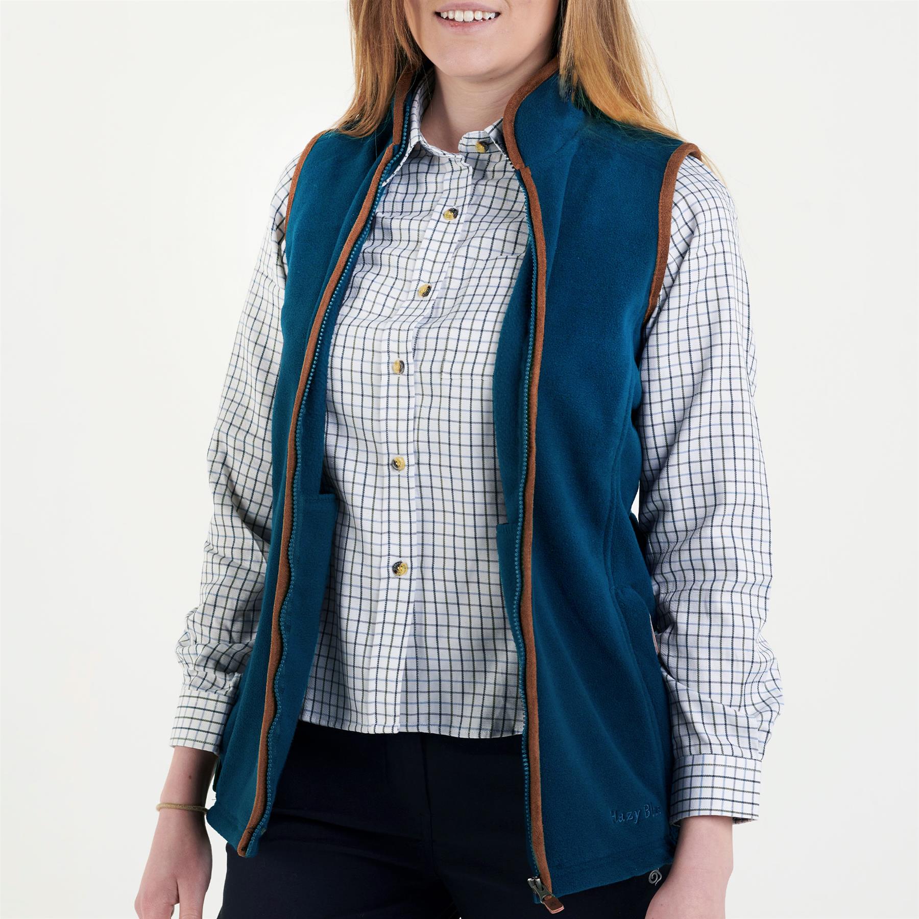 Hazy Blue Womens Ladies Sofia Full Zip Bodywarmer Gilet Fleece Waistcoat 8-20 - Picture 16 of 25