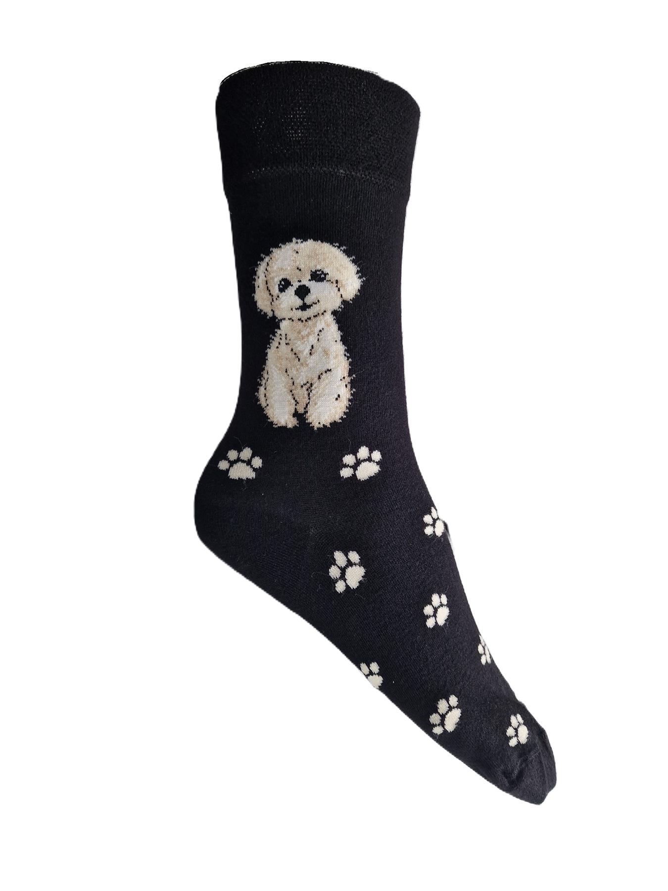 Ladies Dog Lover Novelty Socks Paw Print Bamboo Blend 4-8 - Picture 24 of 35