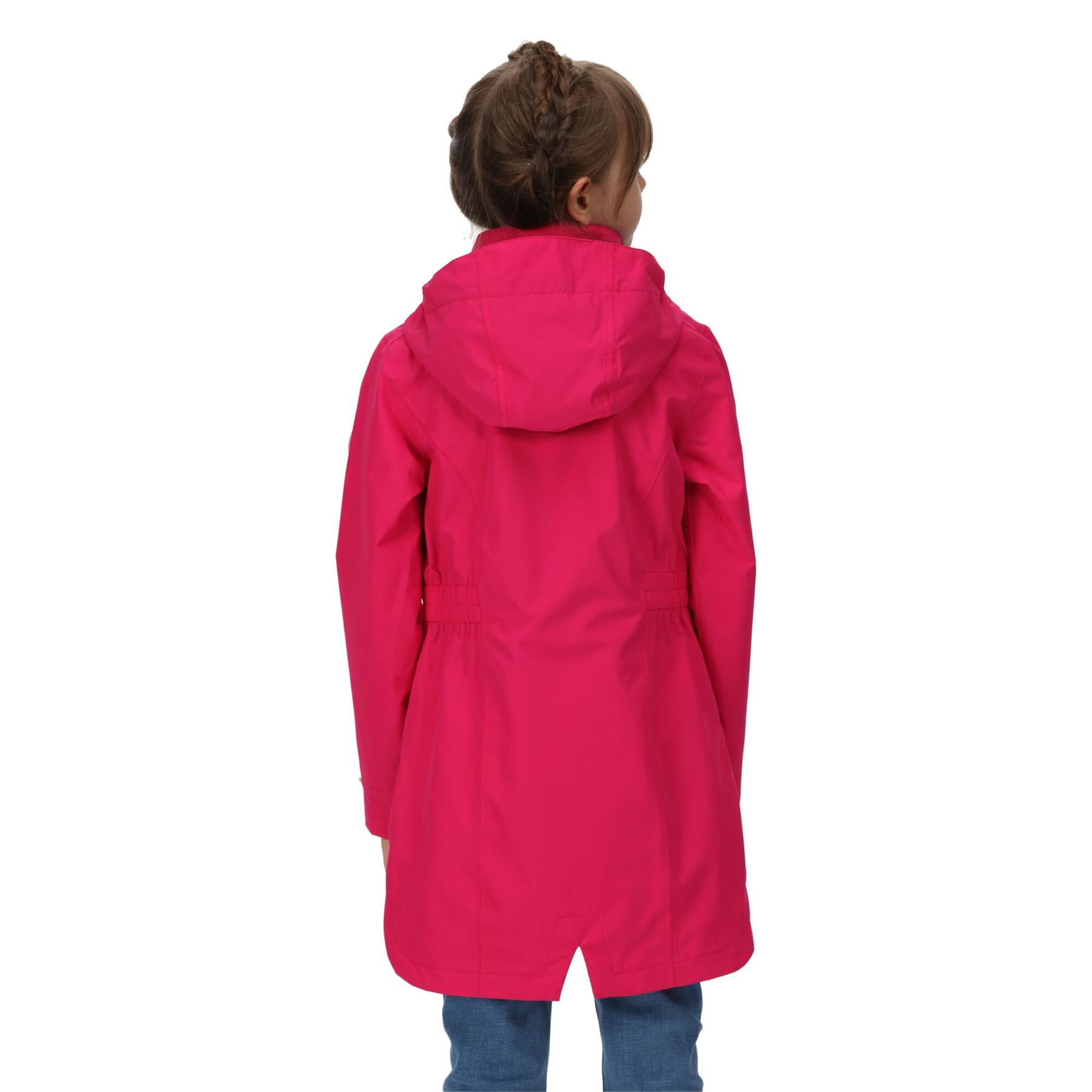 Regatta Girls Talei Waterproof Breathable Jacket Long Hooded - Picture 6 of 7