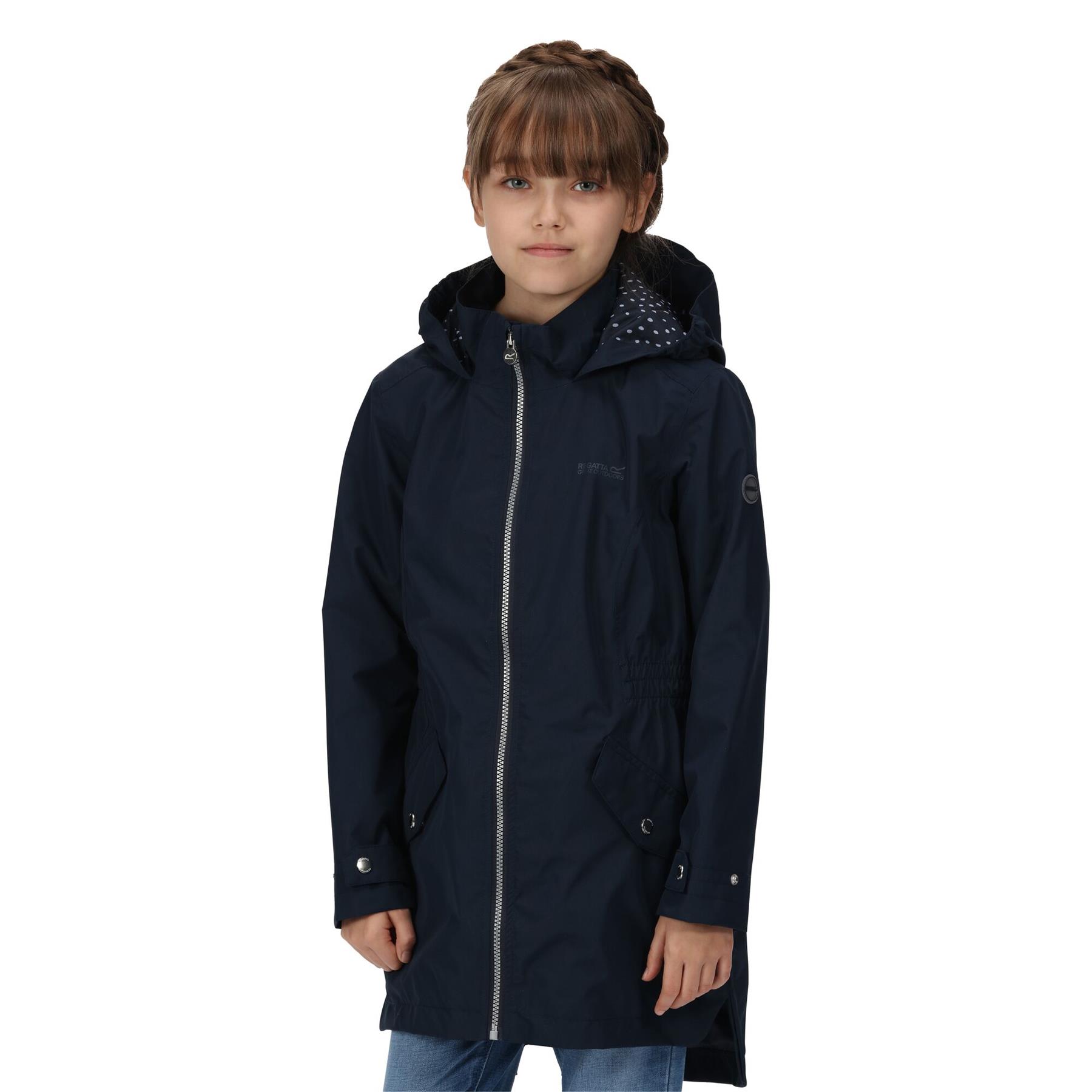 Regatta Girls Talei Waterproof Breathable Jacket Long Hooded - Picture 2 of 7