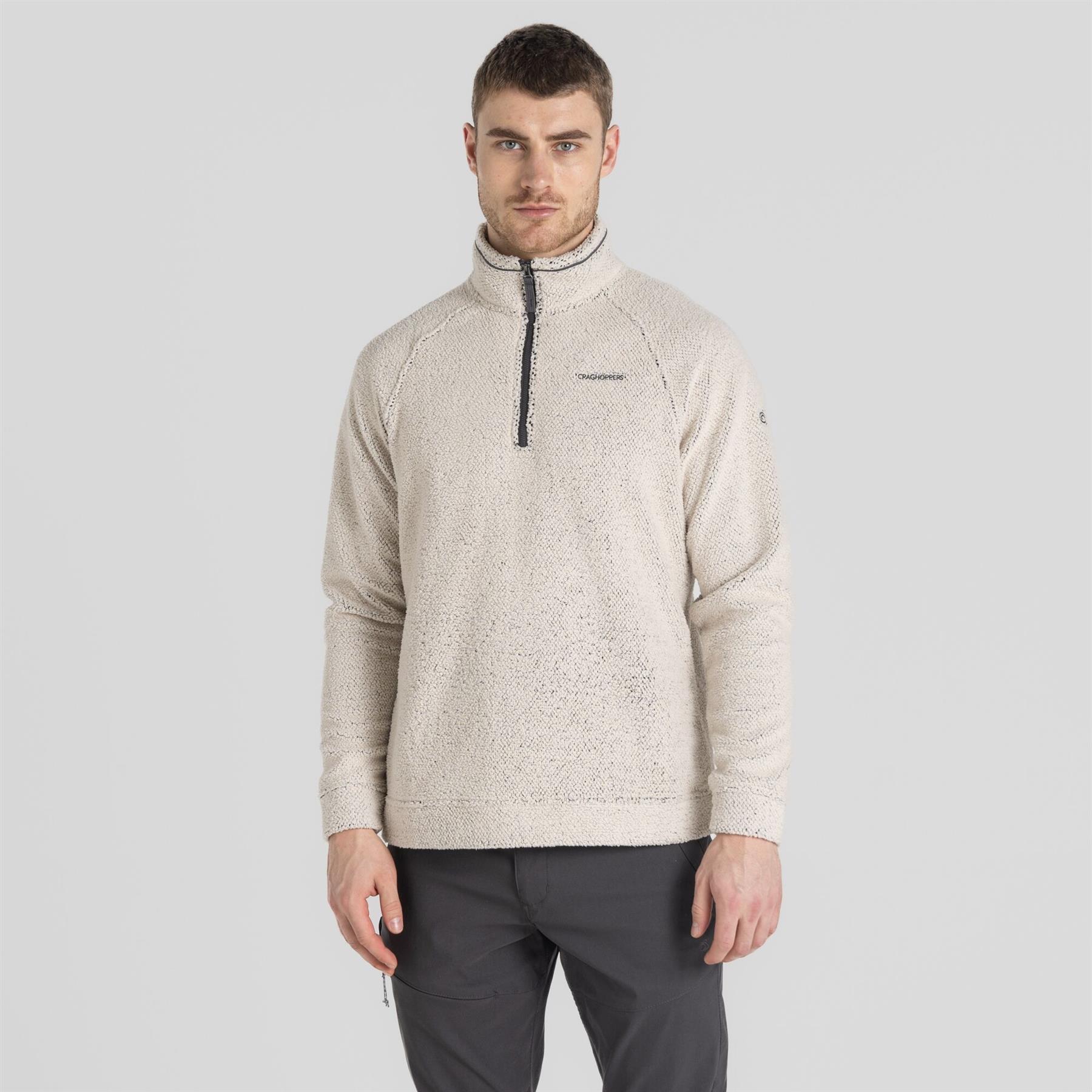 Craghoppers Mens Karlton Fleece Half Zip waffle Texture - Picture 10 of 15