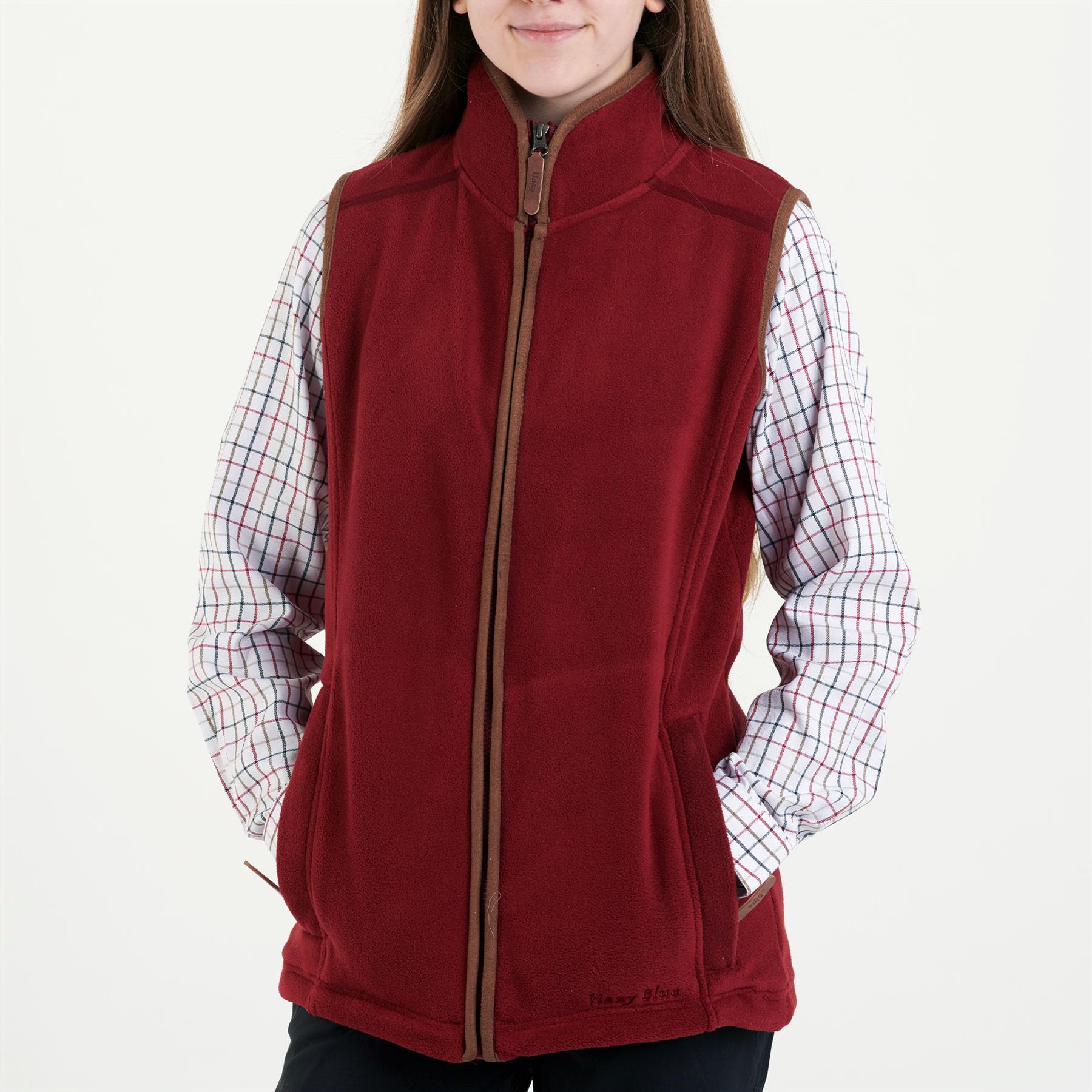 Hazy Blue Womens Ladies Sofia Full Zip Bodywarmer Gilet Fleece Waistcoat 8-20 - Picture 18 of 25