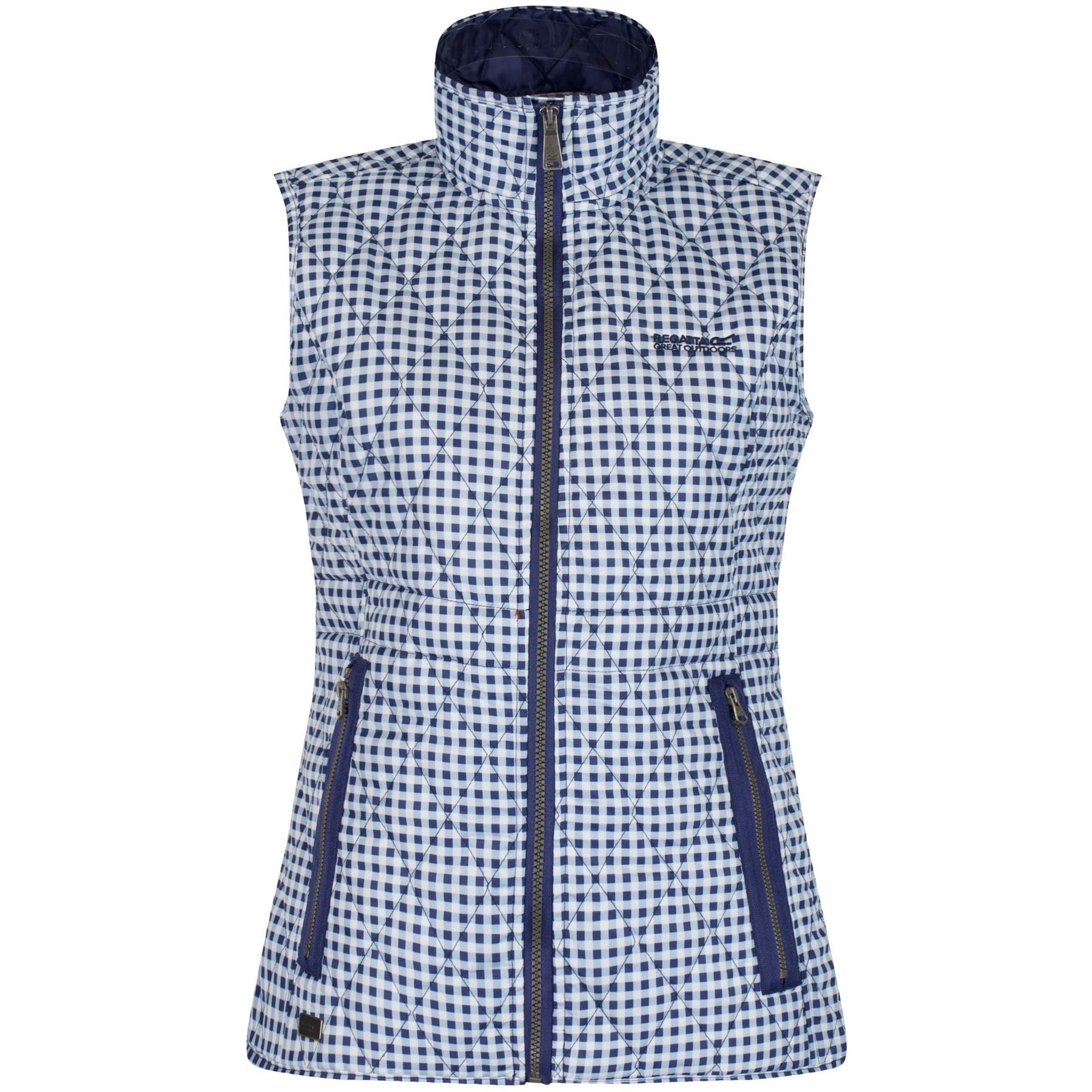 Regatta Womens Cosmia Quilted Lined Bodywarmer Gilet Vanilla Navy 8-20 2 - Picture 2 of 4