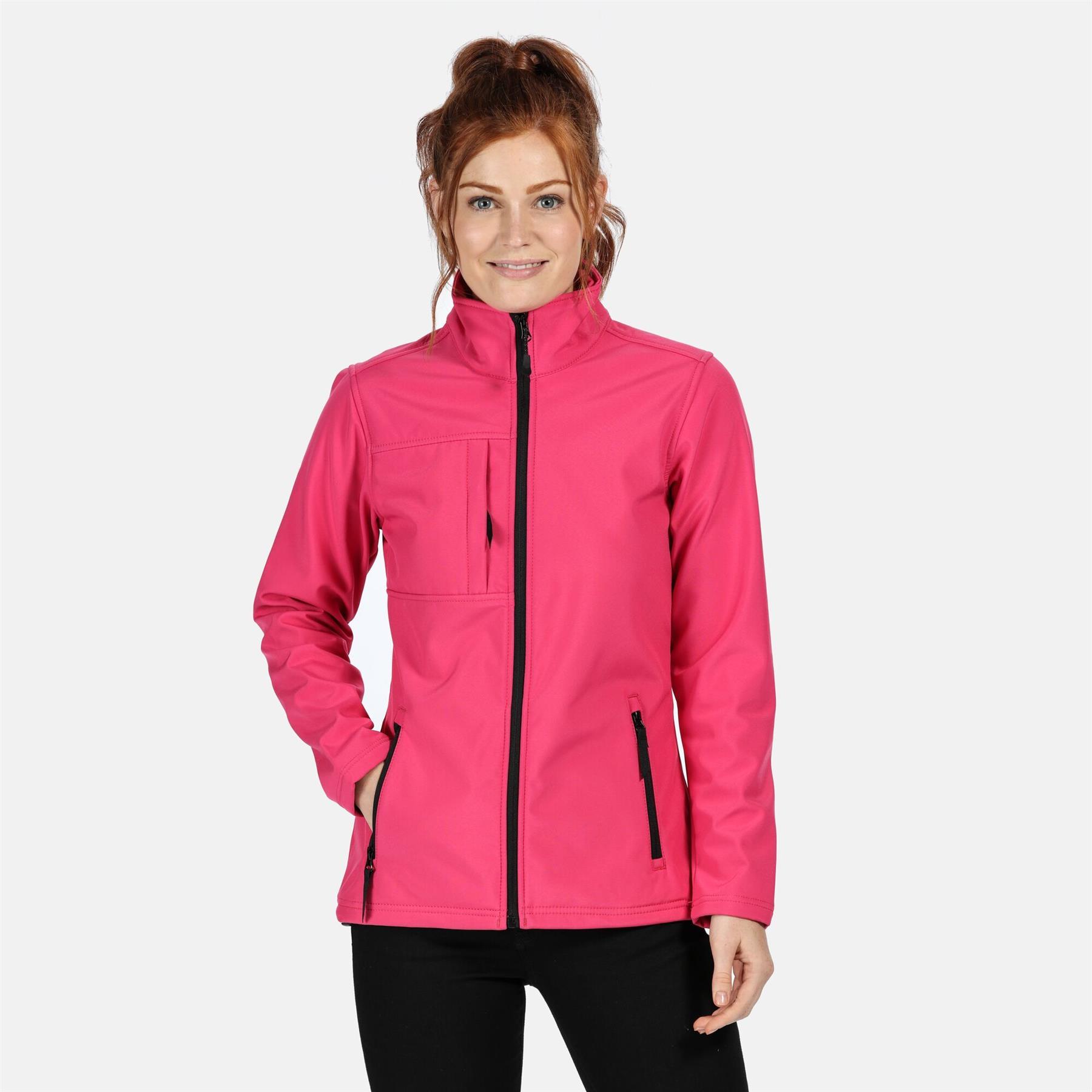 Regatta Womens Octagon 3Layer Softshell Jacket Zip Up Coat Water