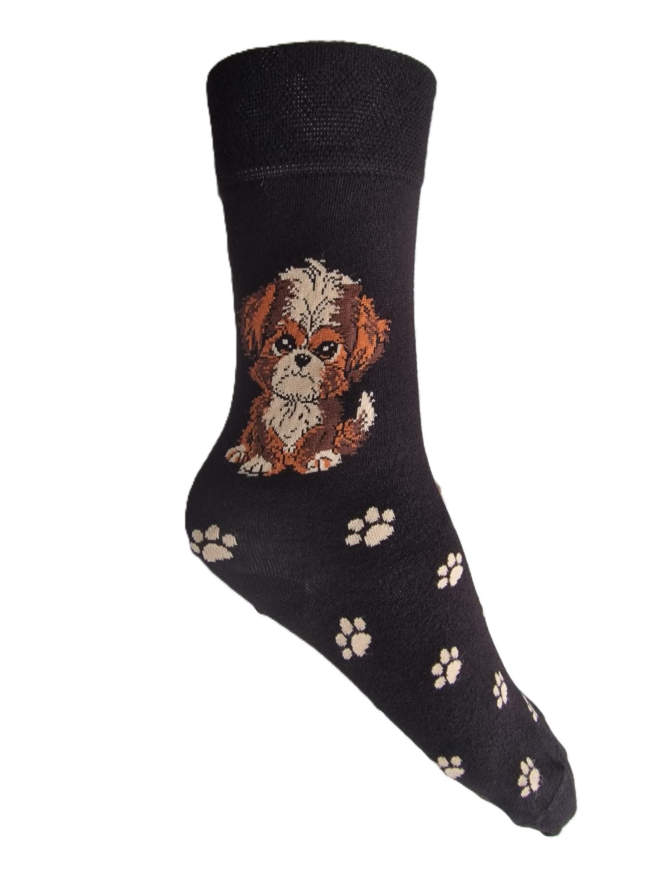 Ladies Dog Lover Novelty Socks Paw Print Bamboo Blend 4-8 - Picture 29 of 35