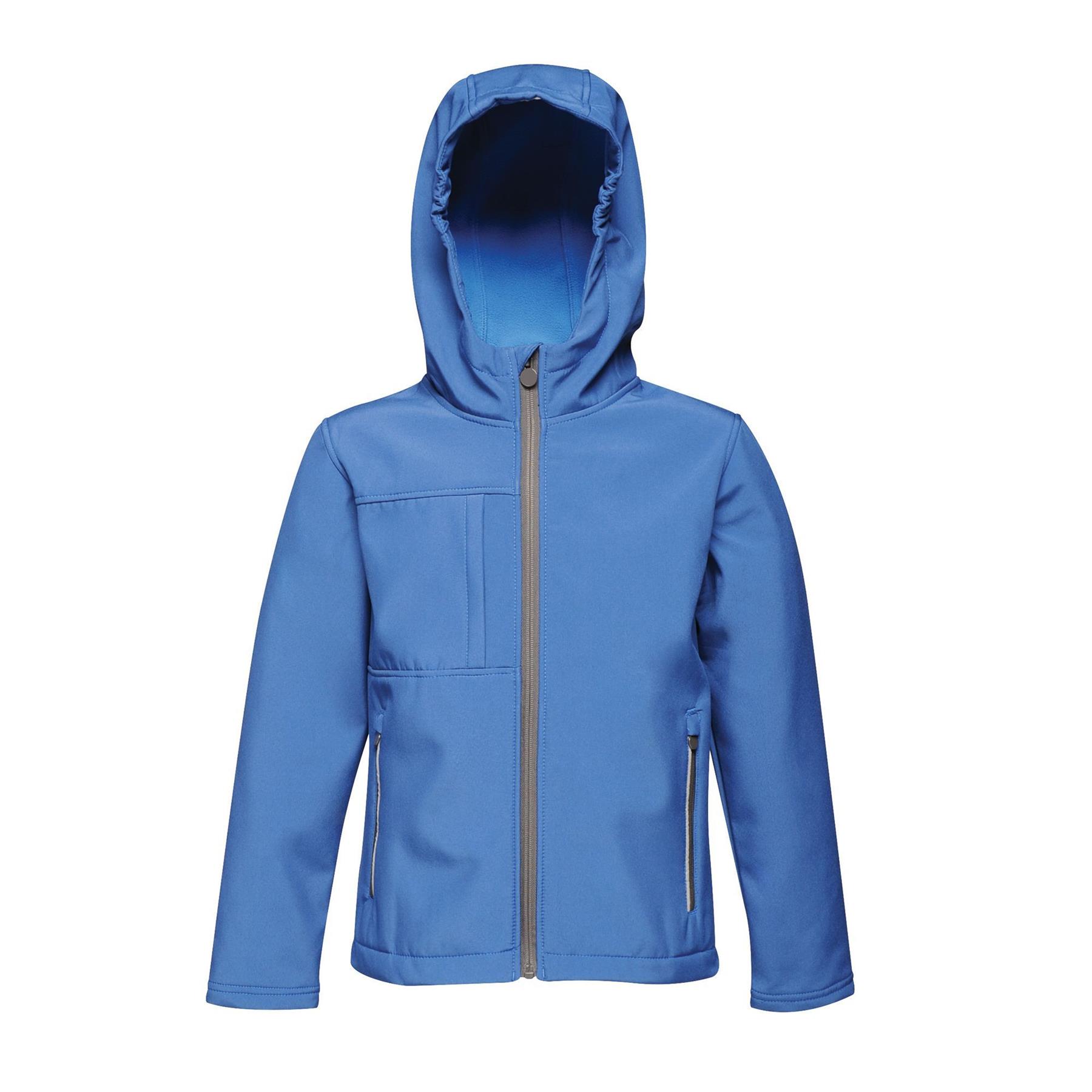 Regatta Kids Octagon Hooded Wind Showerproof Softshell Jacket Zip Pockets - Picture 4 of 4
