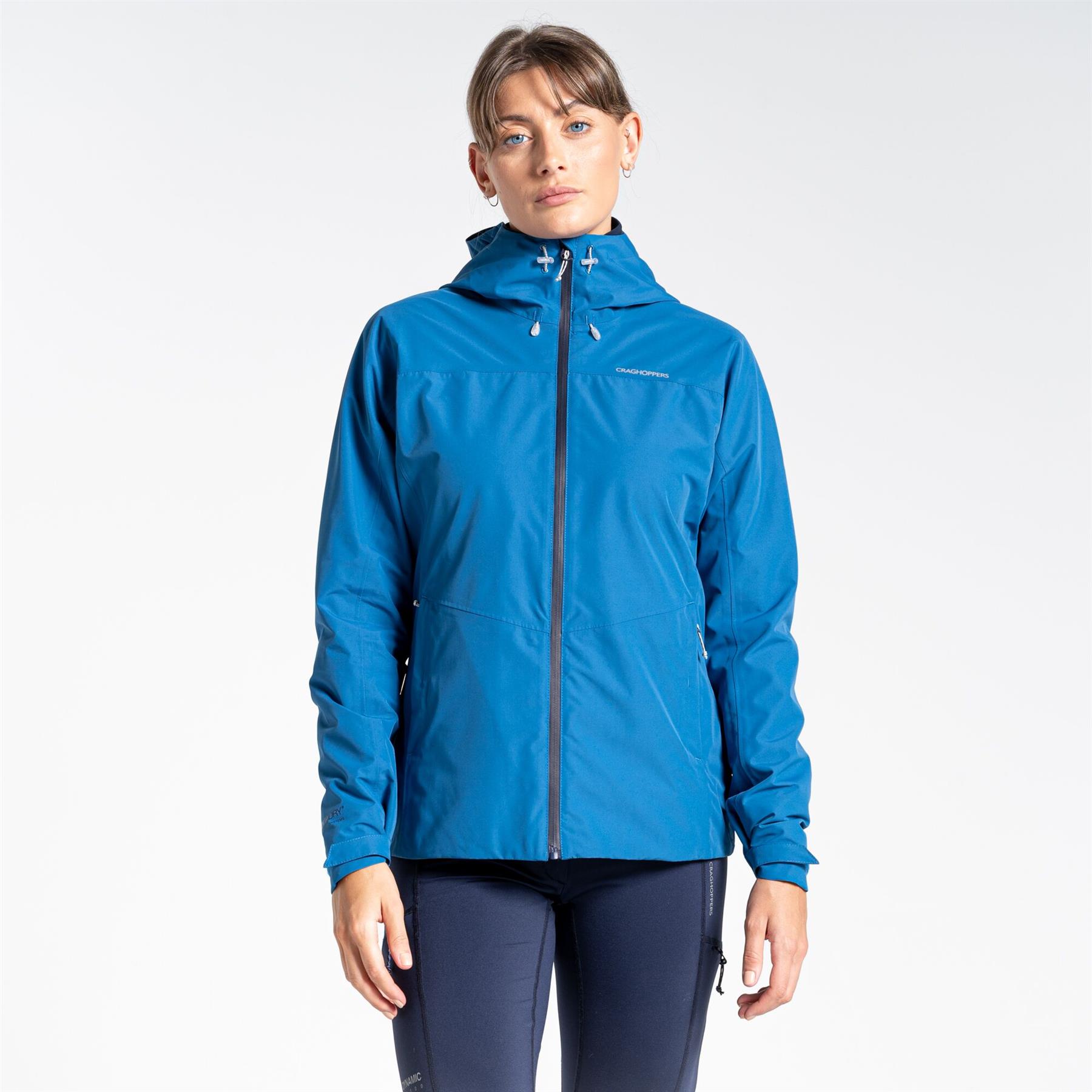 Craghoppers Womens Loretta Waterproof Breathable Jacket Hooded Blue Sage