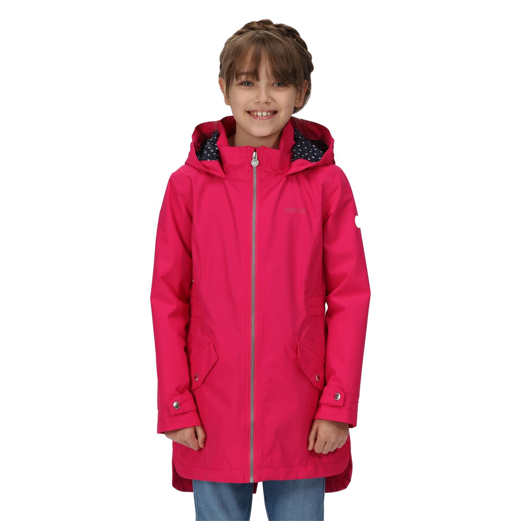 Regatta Girls Talei Waterproof Breathable Jacket Long Hooded - Picture 5 of 7
