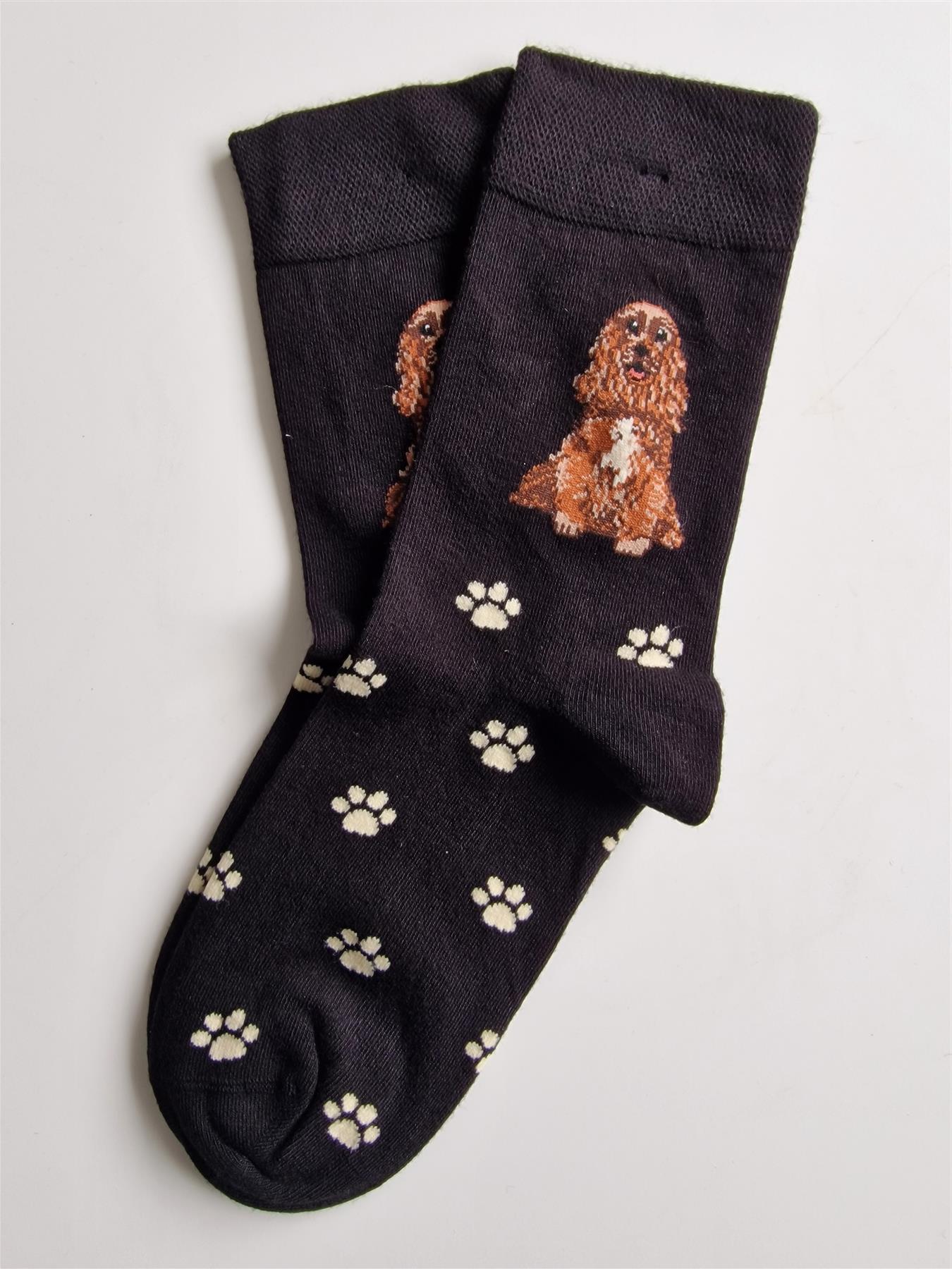 Ladies Dog Lover Novelty Socks Paw Print Bamboo Blend 4-8 - Picture 15 of 35