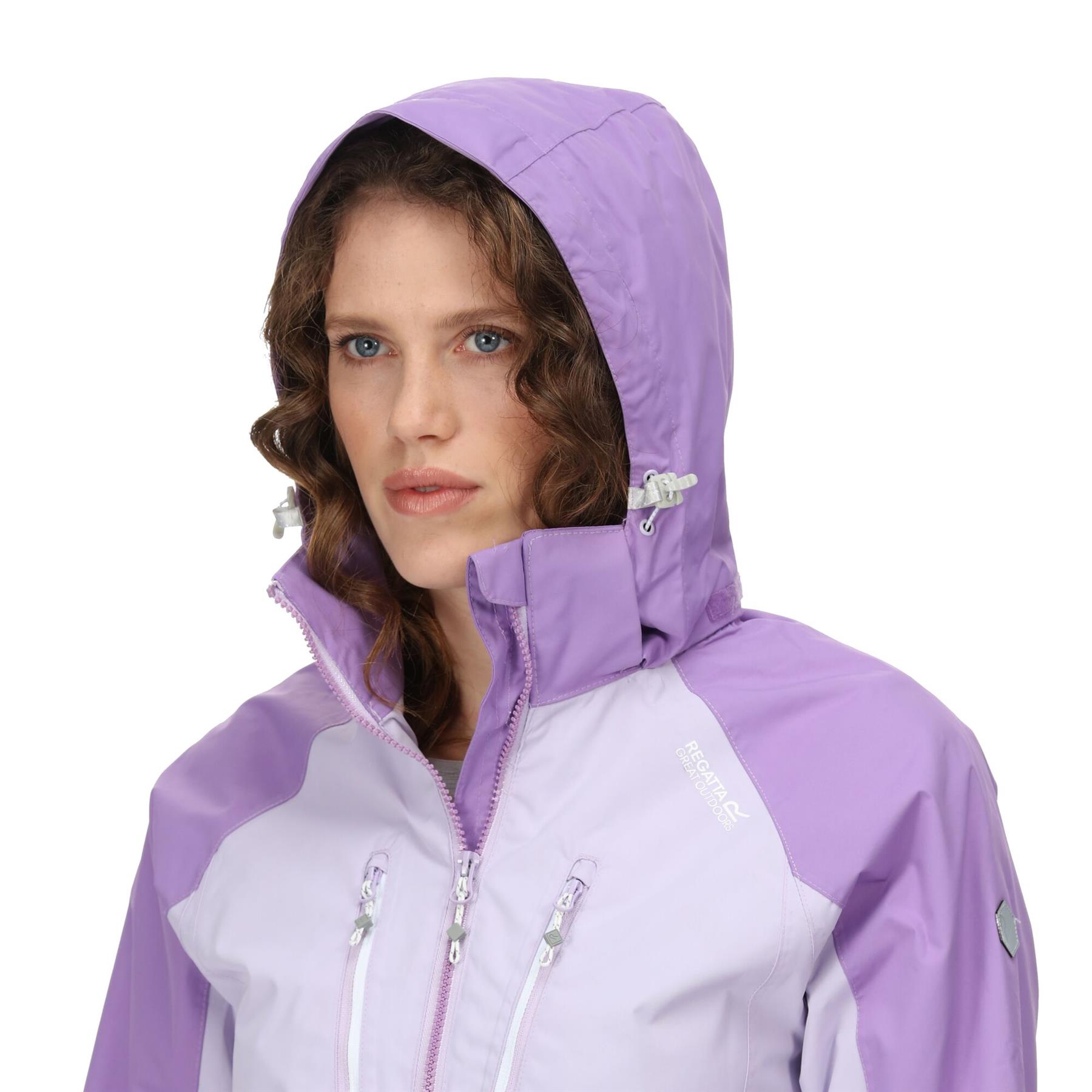 Regatta Womens Calderdale IV Hooded Waterproof Jacket Zipped Pockets - Picture 38 of 48