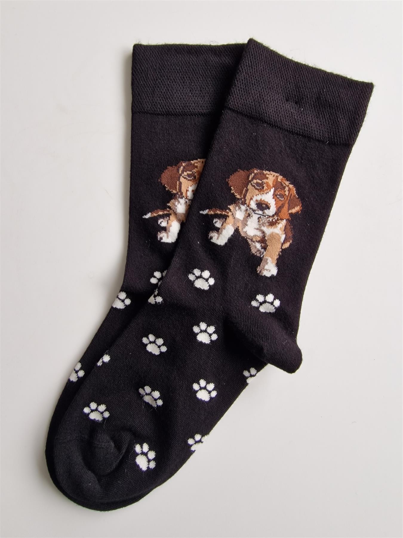 Ladies Dog Lover Novelty Socks Paw Print Bamboo Blend 4-8 - Picture 5 of 35