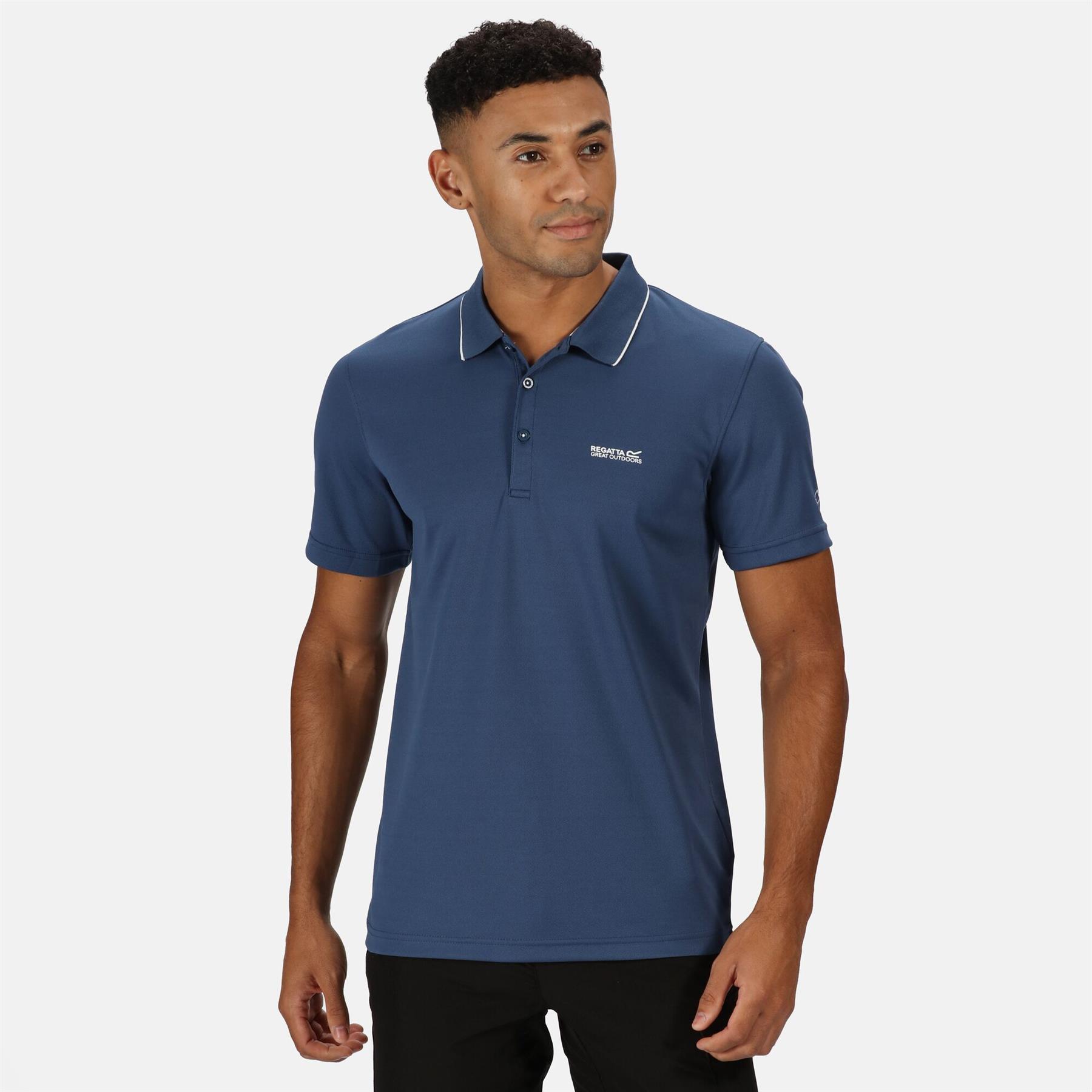 Regatta Mens Summer Polo Shirt S-4XL Coolweave Quick Dry Wicking T Shirt - Picture 12 of 62