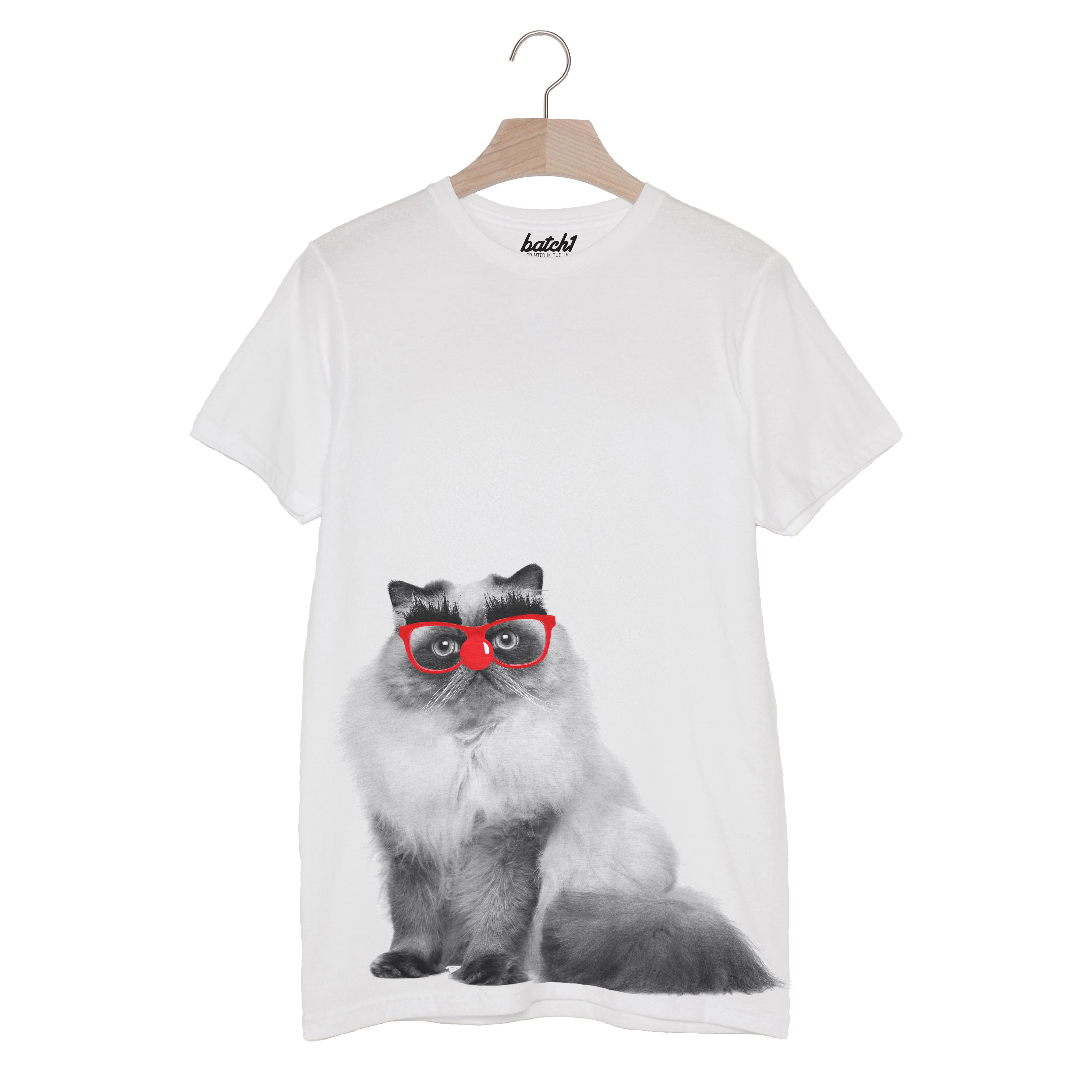Lote 1 Cómic Alivio Nariz Roja Día Comedia Gato Unisex Caridad Moda Camiseta - Imagen 2 de 2