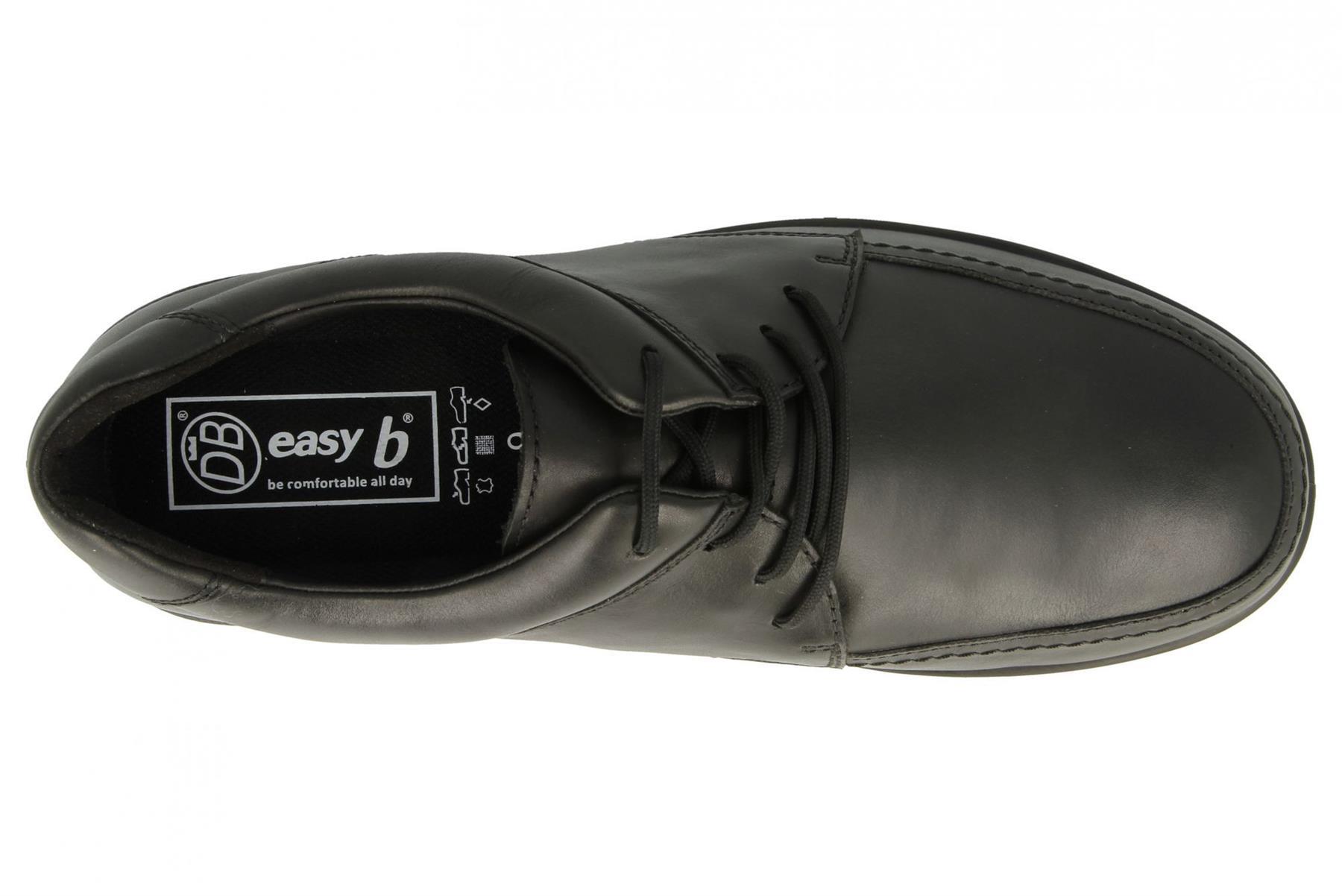 Mens (Morgan 2) 2V Fit By Db Shoes in Black leather UK7 to UK14