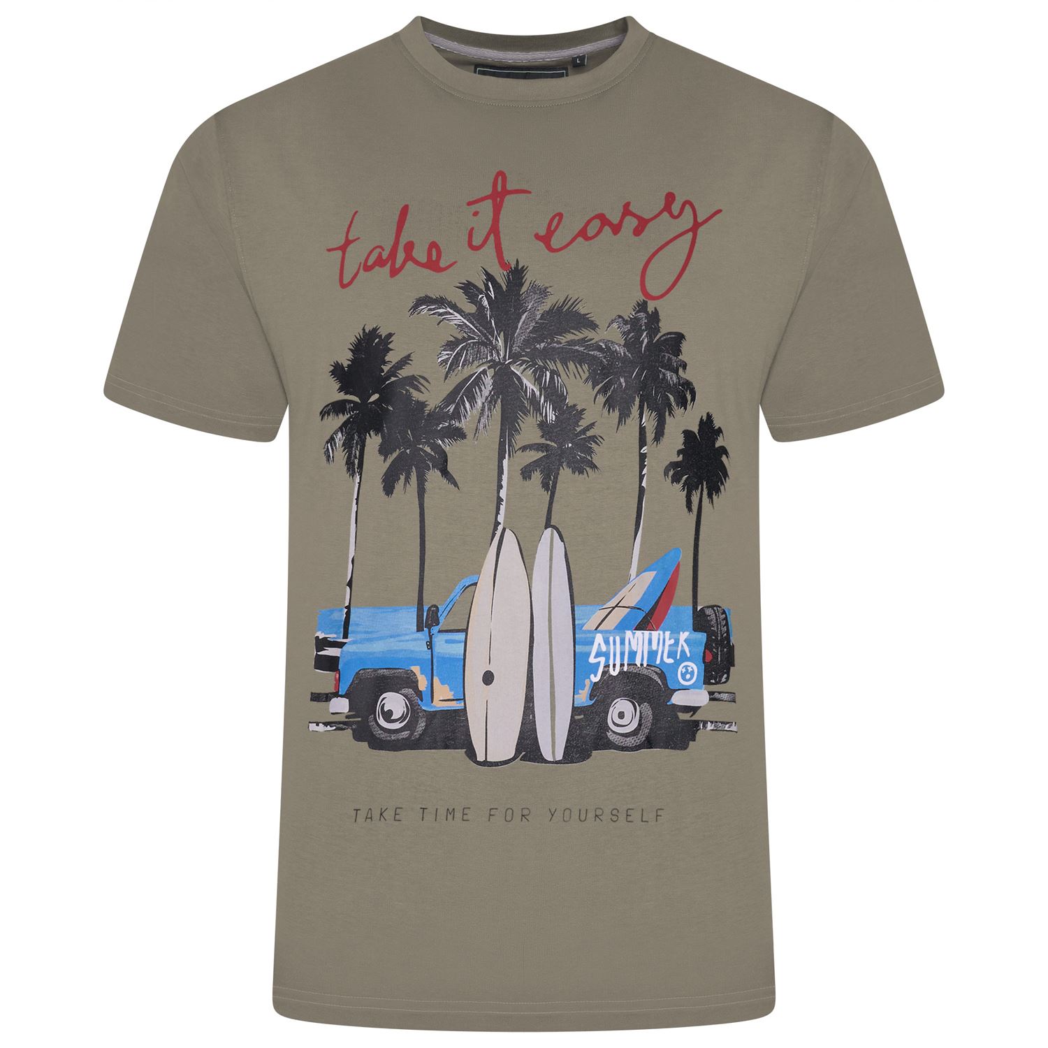 KAM Surf Truck Printed Tee For Men in 3 Colours, 2XL-8XL