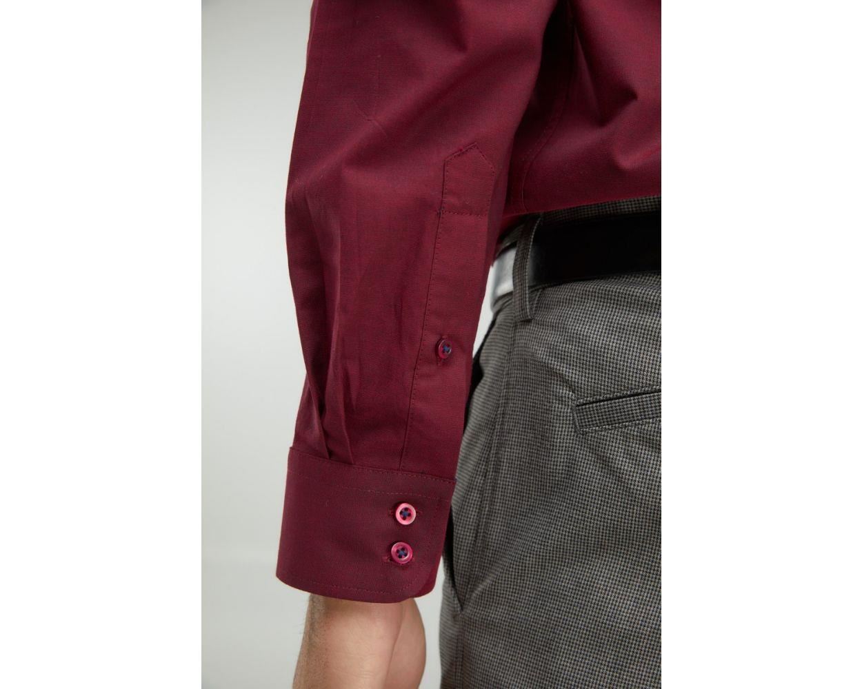 Camisa Formal Doble Dos Para Hombre Calce Clásico Manga Larga Algodón Puro 18.5 a 23 - Imagen 25 de 27