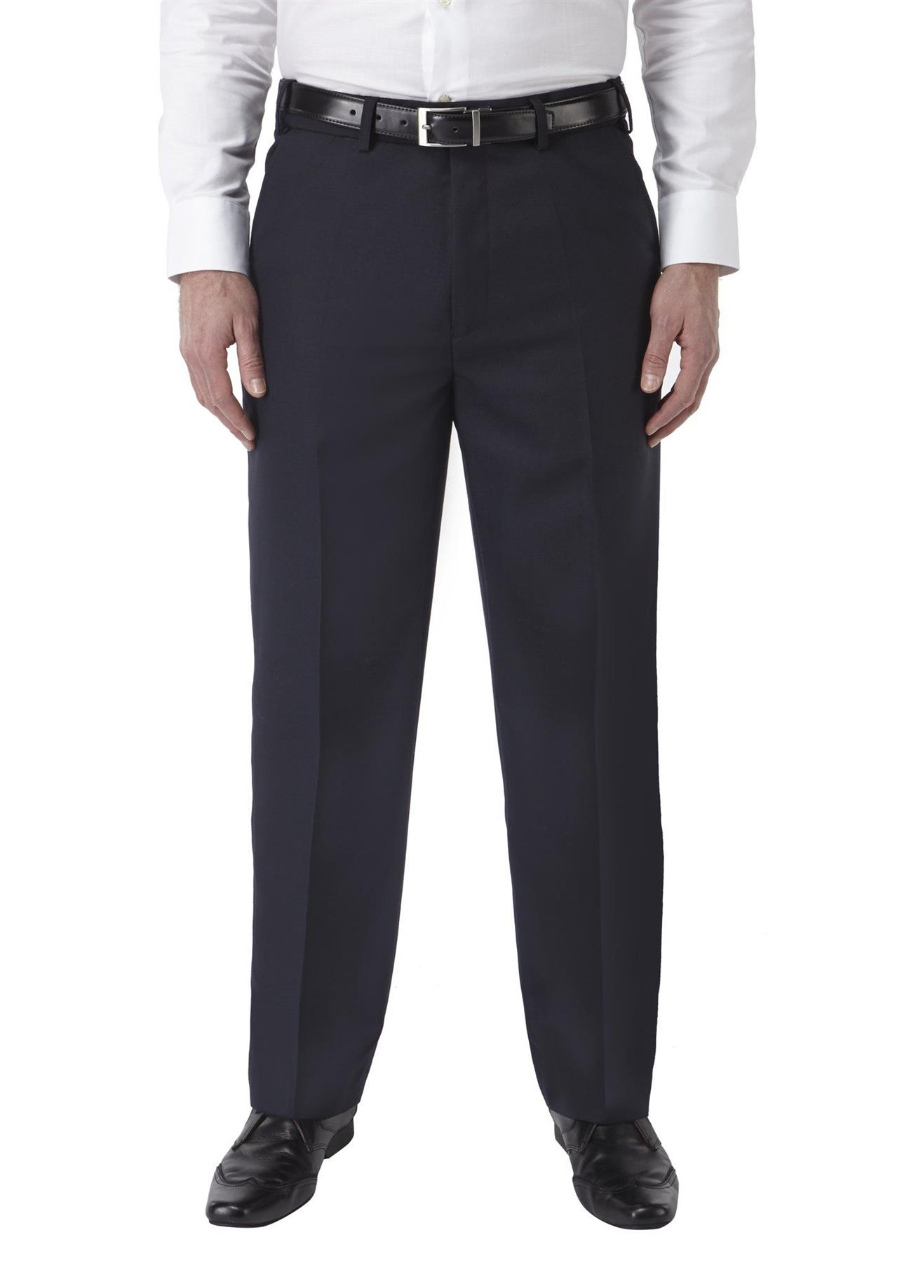 SKOPES EXTRA TALL FLEXI WAIST FLAT FRONT TROUSERS IN NAVY,WAIST 32-50, L36 | eBay