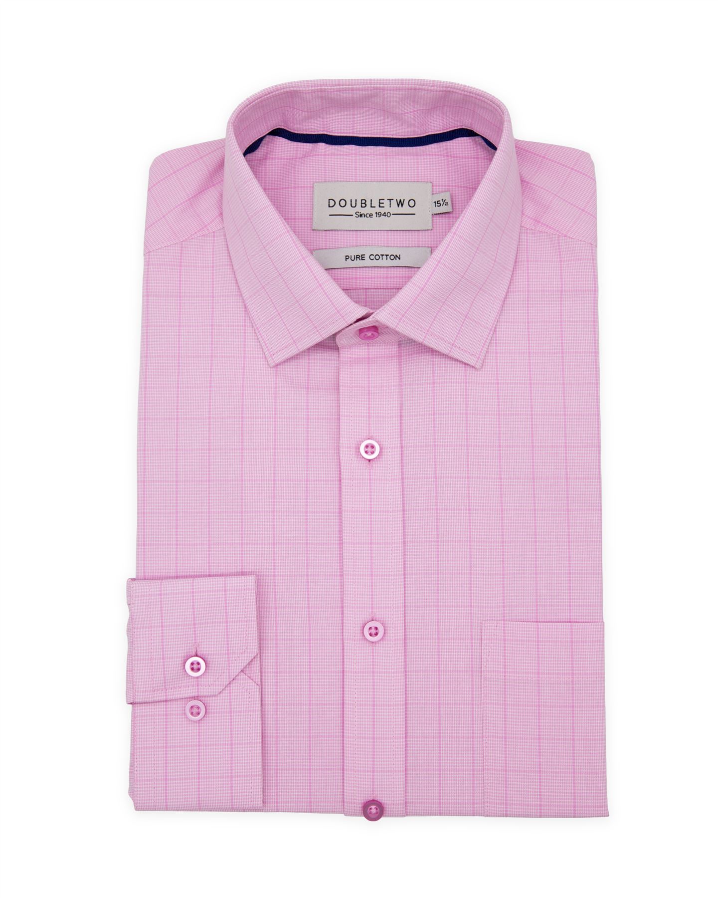 Camisa a Cuadros Doble Dos Hombre Manga Larga GS4235 Talla 15 a 23, 2 Colores - Imagen 22 de 24