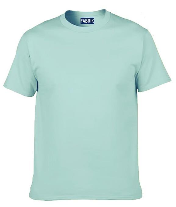 Fabrik Pure Cotton Crew Neck Plain Tee Shirt for Men in 6 Colours, 2XL-8XL