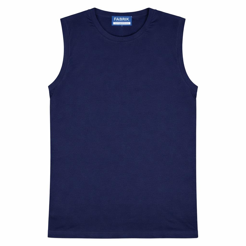 Fabrik Pure Cotton Crew Neck Sleeveless Tee Shirt For Men in 3 Colours, 2XL-8XL