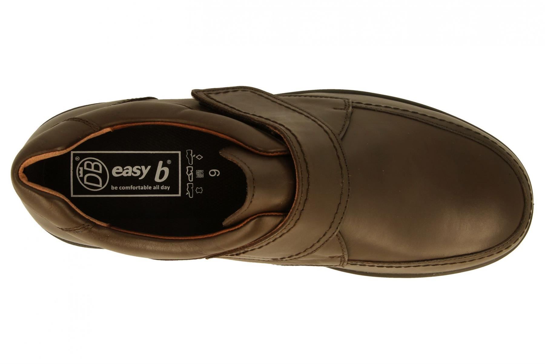 Mens Wide Fit Touch Strap Leather Shoes (Havant 2) By Db Shoes in 7 - 14, 2 Col - Produktbild 1