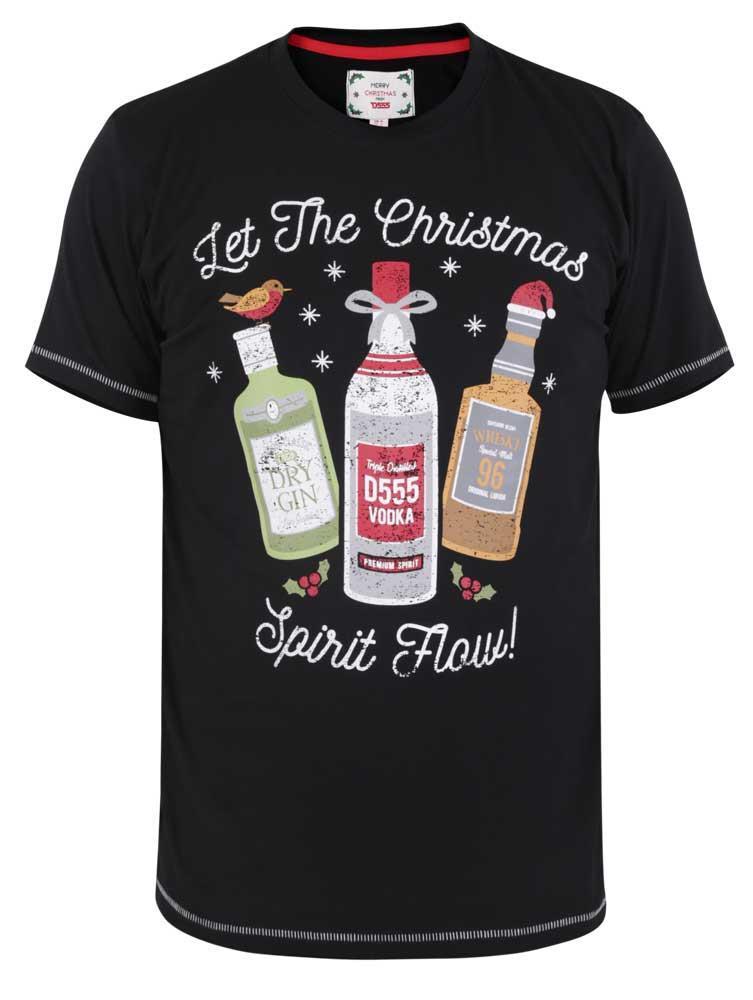Duke Spirit-D555 Christmas Spirit Printed T-Shirt in 2XL-6XL - Picture 11 of 14