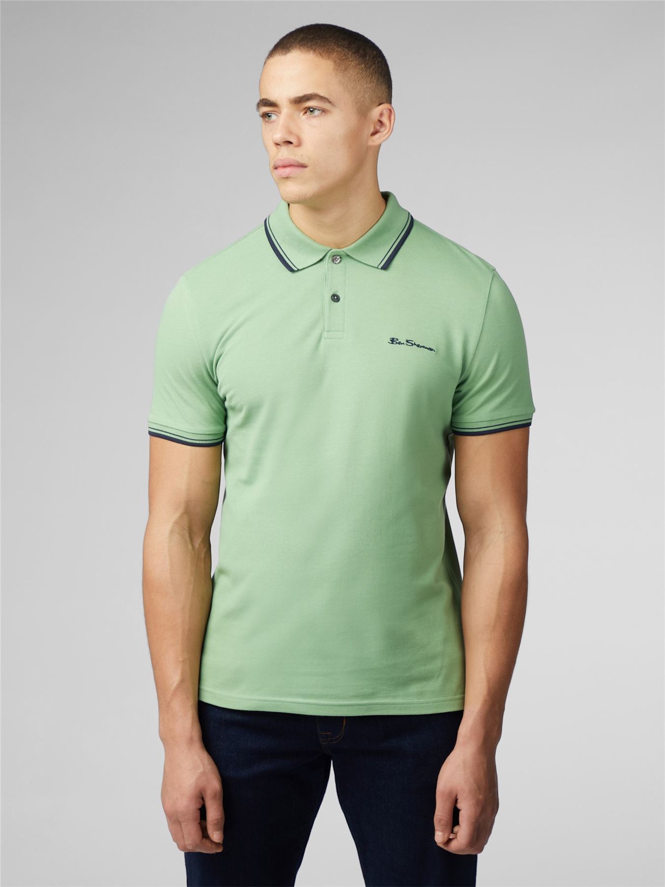 Ben Sherman Men's Short Sleeve Polo Shirt 0077487, 2XL-5XL, 4 Colours - Picture 20 of 35